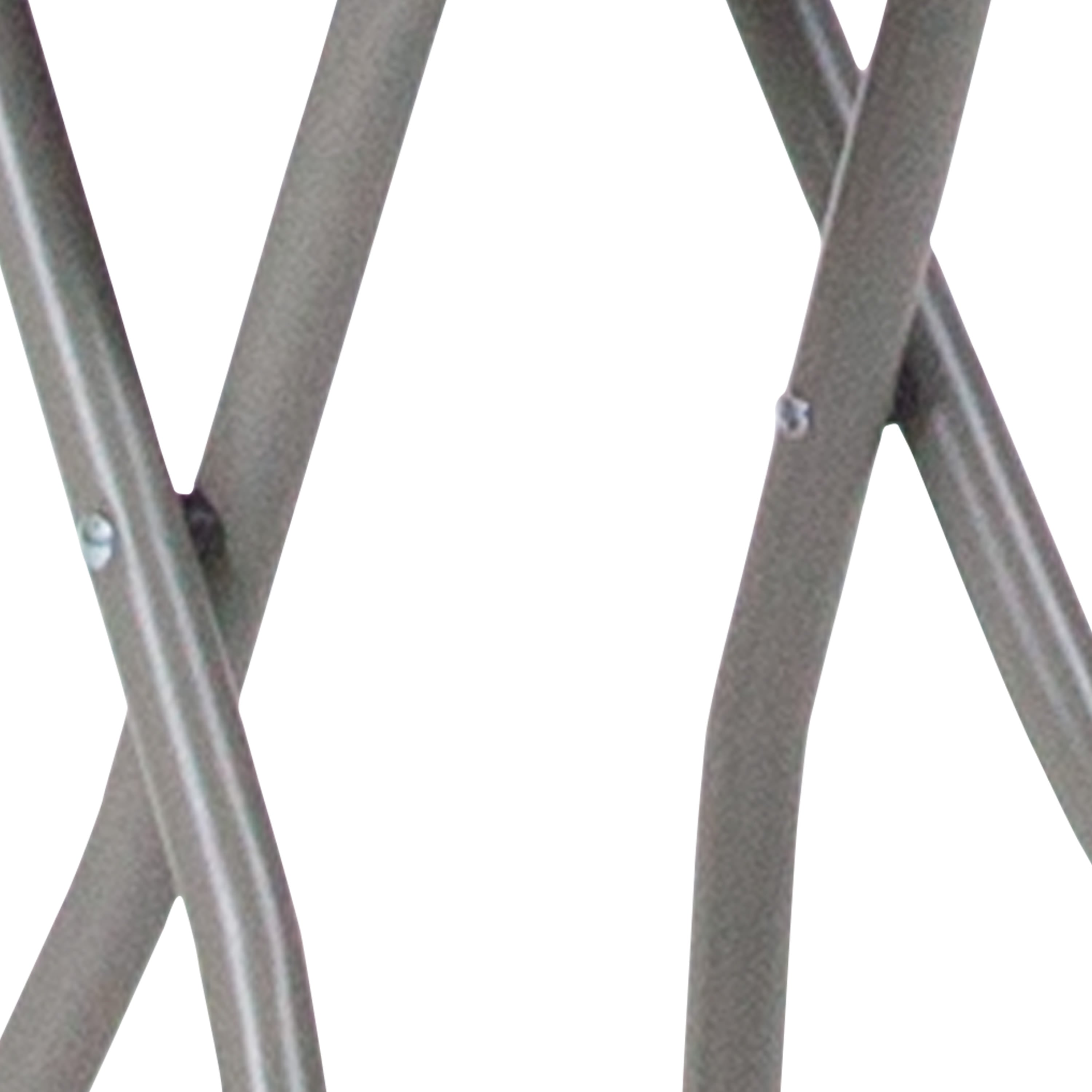 Foldable Stool with Plastic Seat and Powder Coated Frame