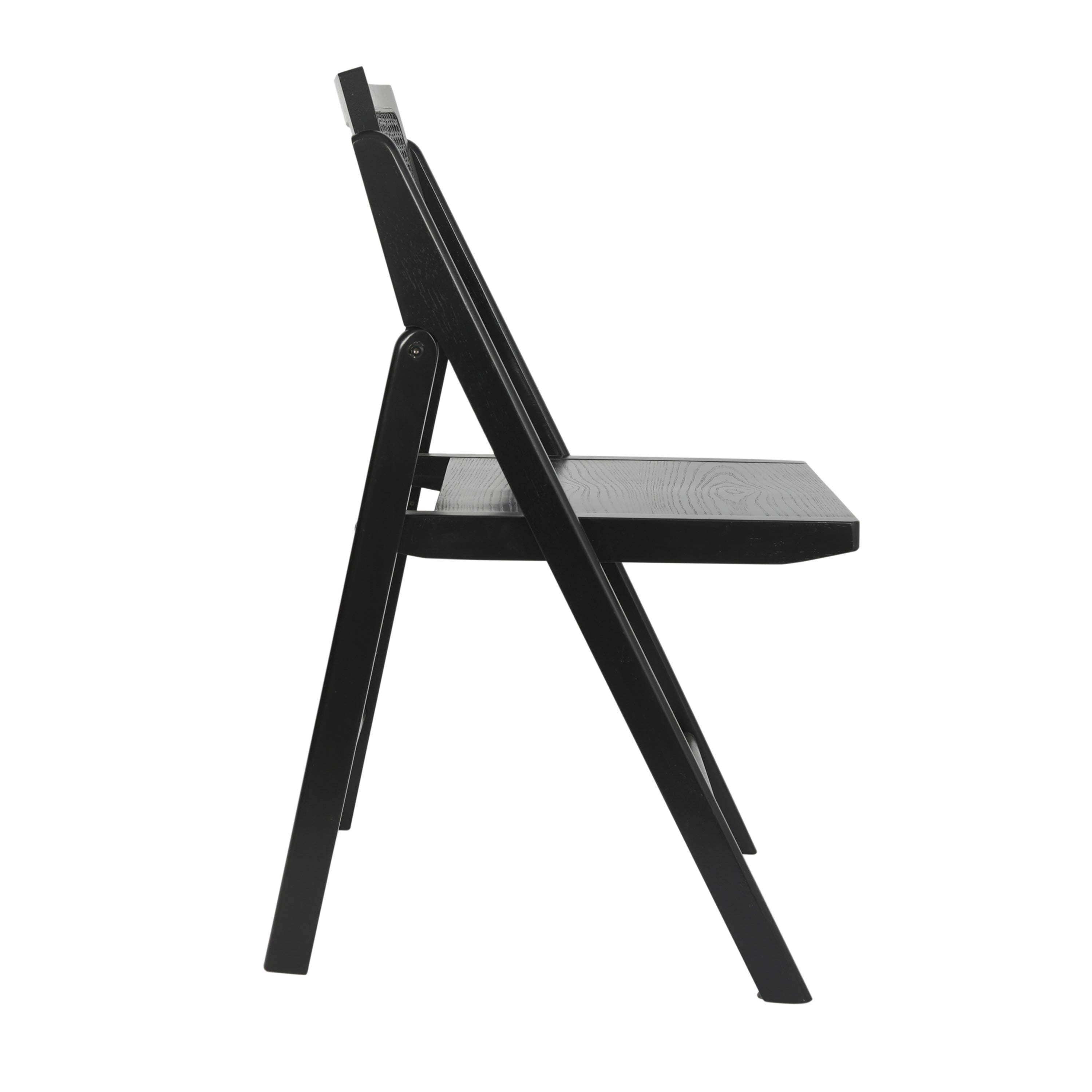 Galene Set of 2 Cane Rattan Folding Chairs with Solid Wood Frame and Seat and Ventilated Back, Perfect for Events or Additional Seating