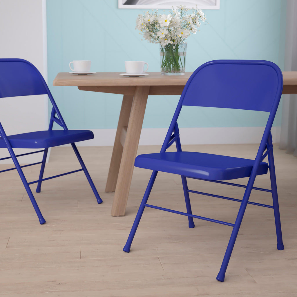 Series Triple Braced & Double Hinged Metal Folding Chair