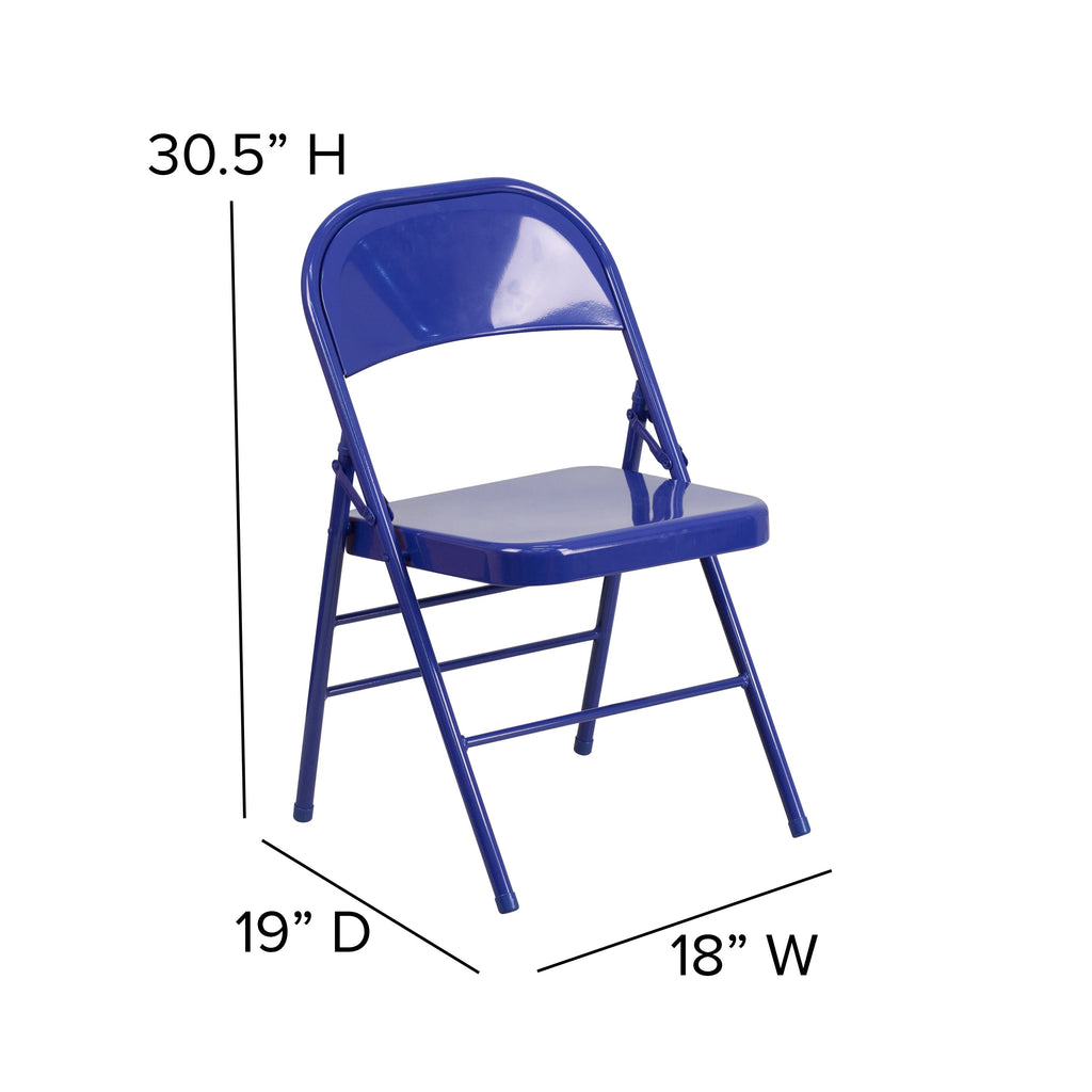Series Triple Braced & Double Hinged Metal Folding Chair