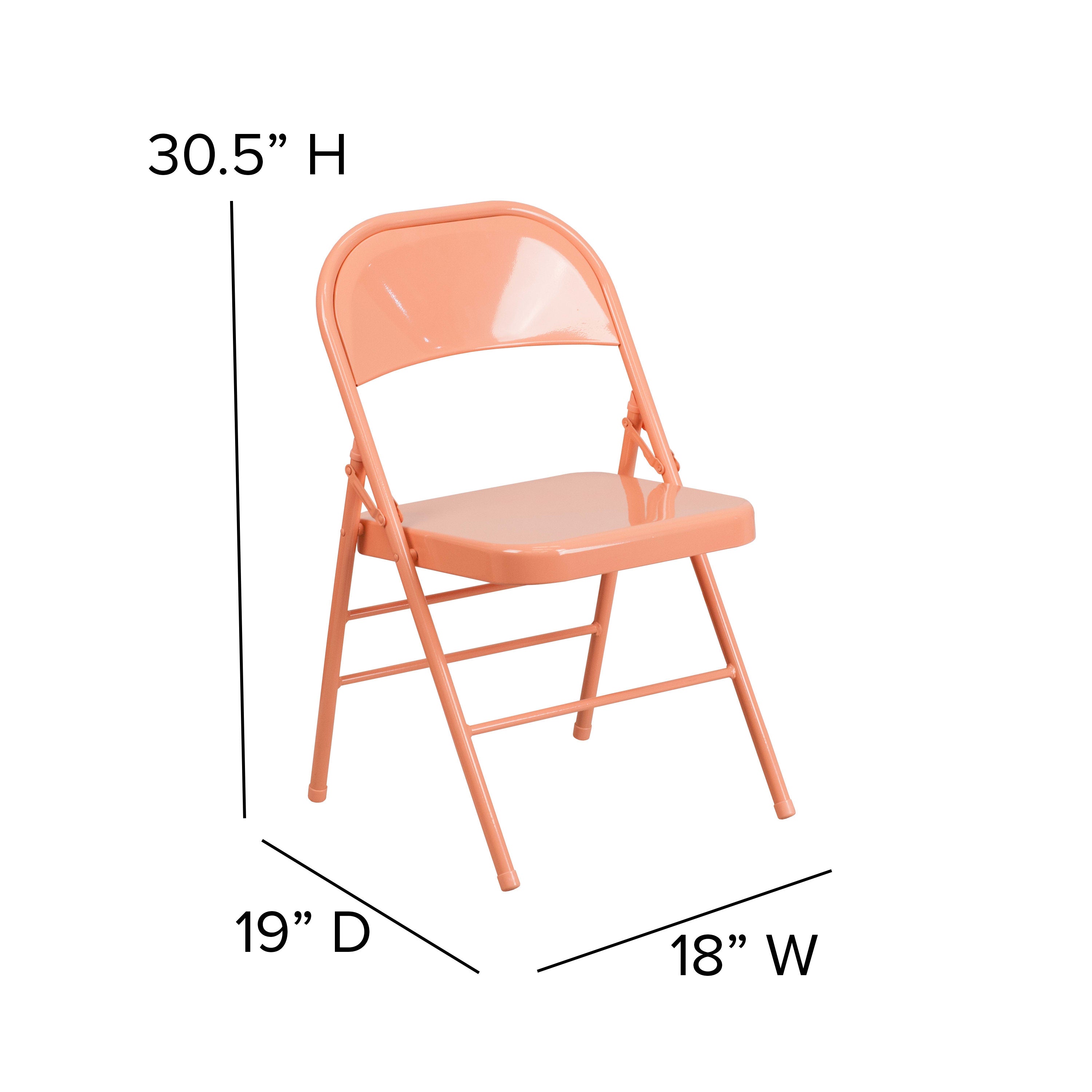 Series Triple Braced & Double Hinged Metal Folding Chair