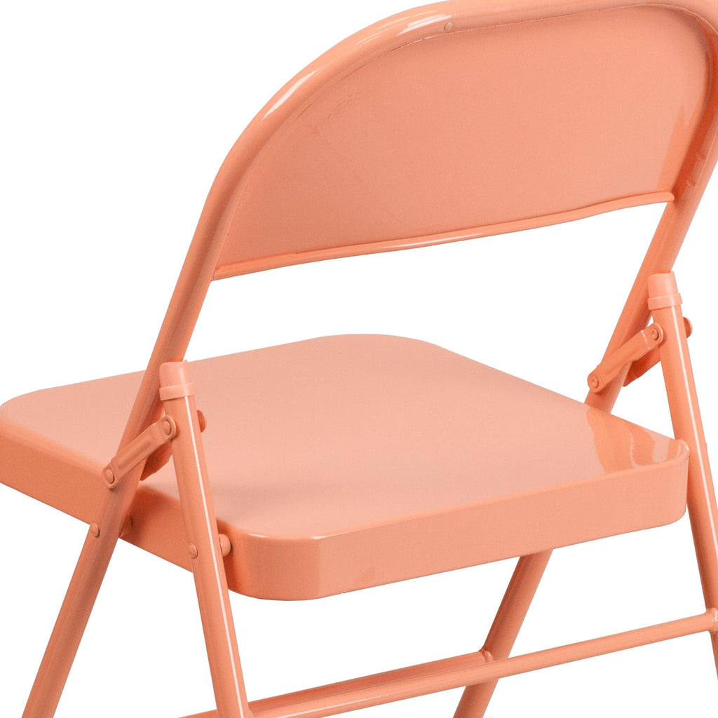 Series Triple Braced & Double Hinged Metal Folding Chair