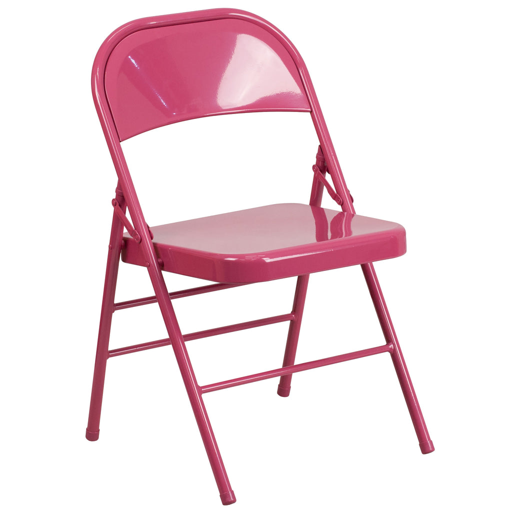 Series Triple Braced & Double Hinged Metal Folding Chair