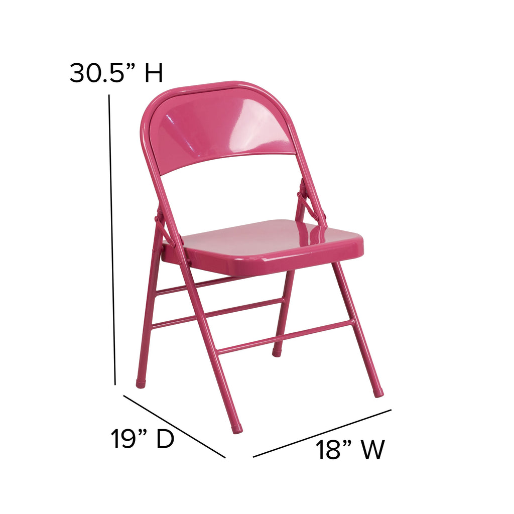 Series Triple Braced & Double Hinged Metal Folding Chair