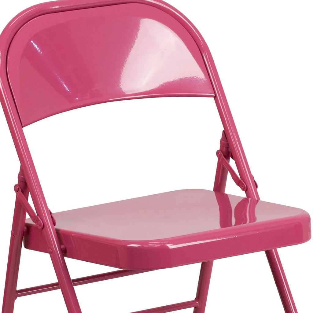 Series Triple Braced & Double Hinged Metal Folding Chair