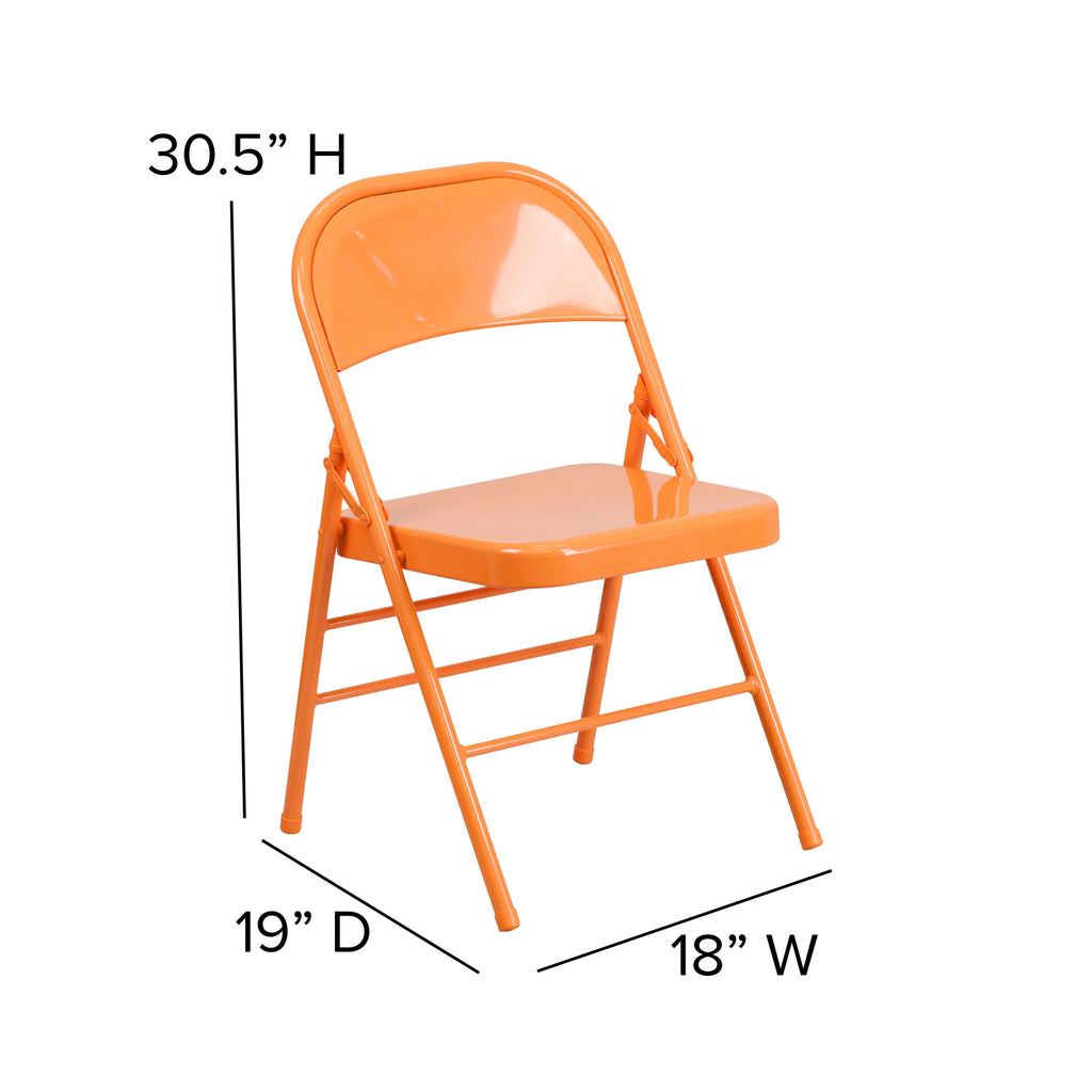 Series Triple Braced & Double Hinged Metal Folding Chair