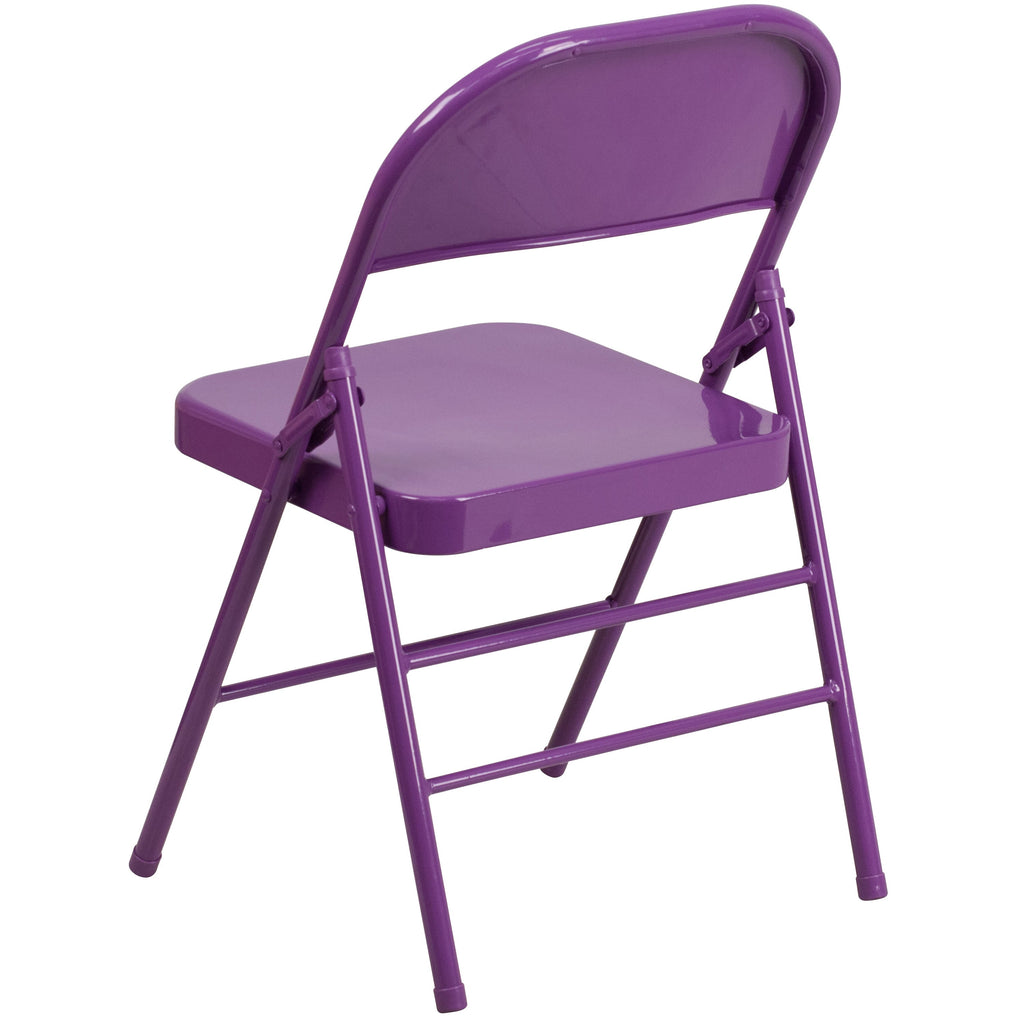 Series Triple Braced & Double Hinged Metal Folding Chair