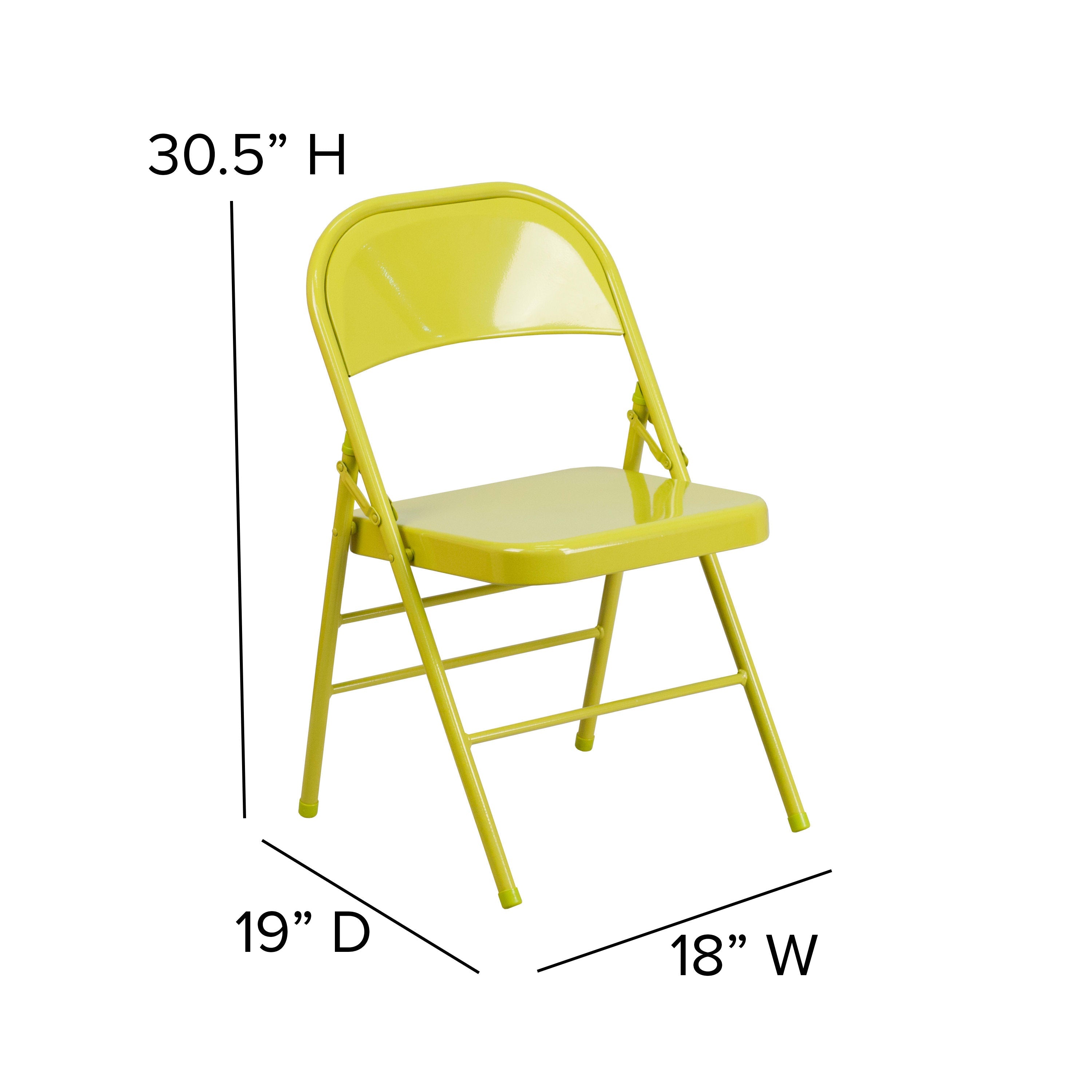 Series Triple Braced & Double Hinged Metal Folding Chair