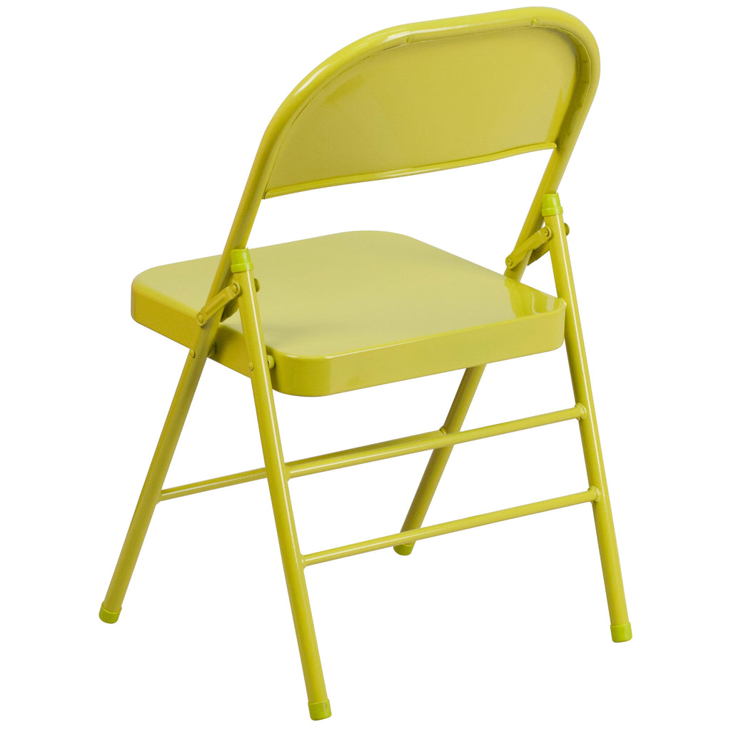 Series Triple Braced & Double Hinged Metal Folding Chair