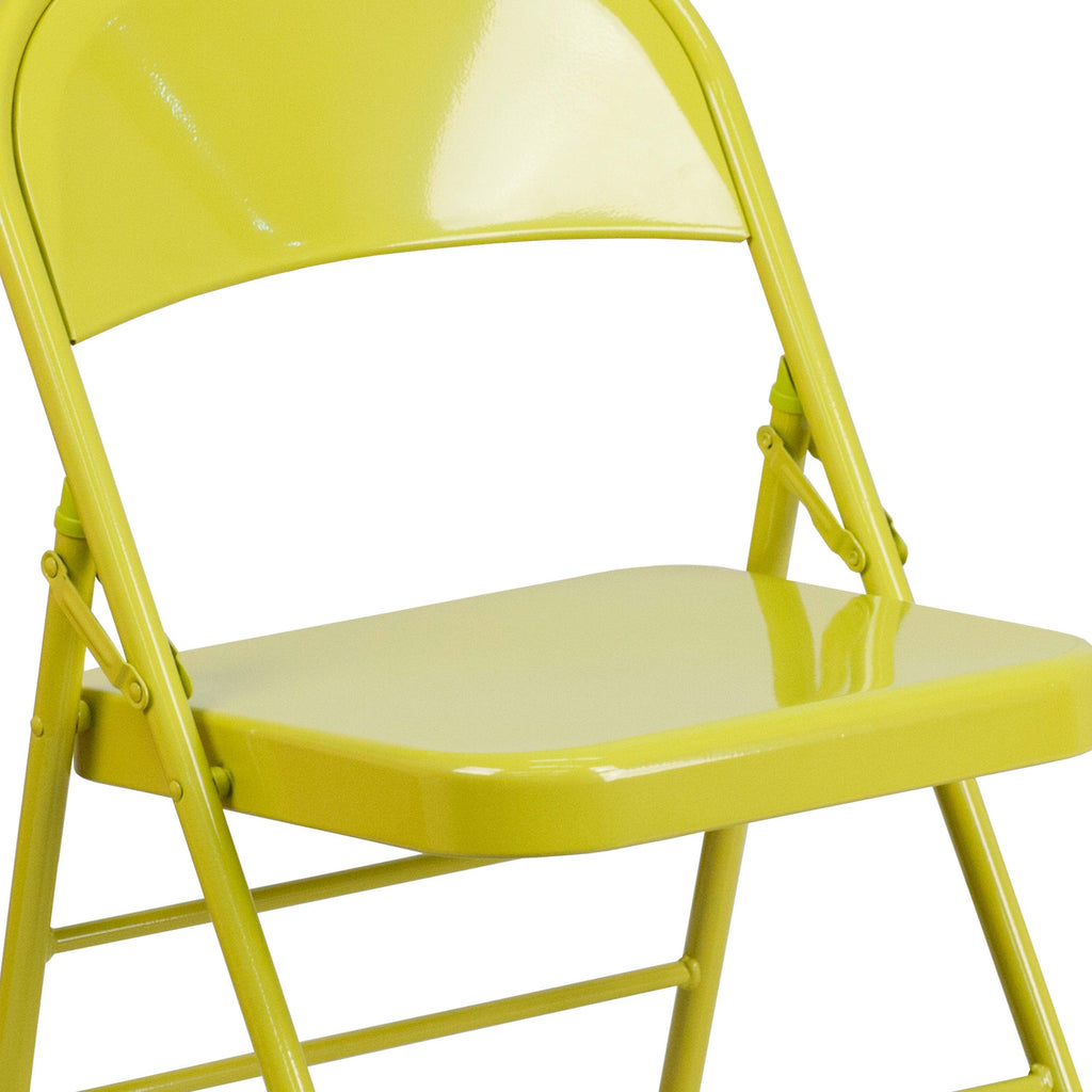 Series Triple Braced & Double Hinged Metal Folding Chair