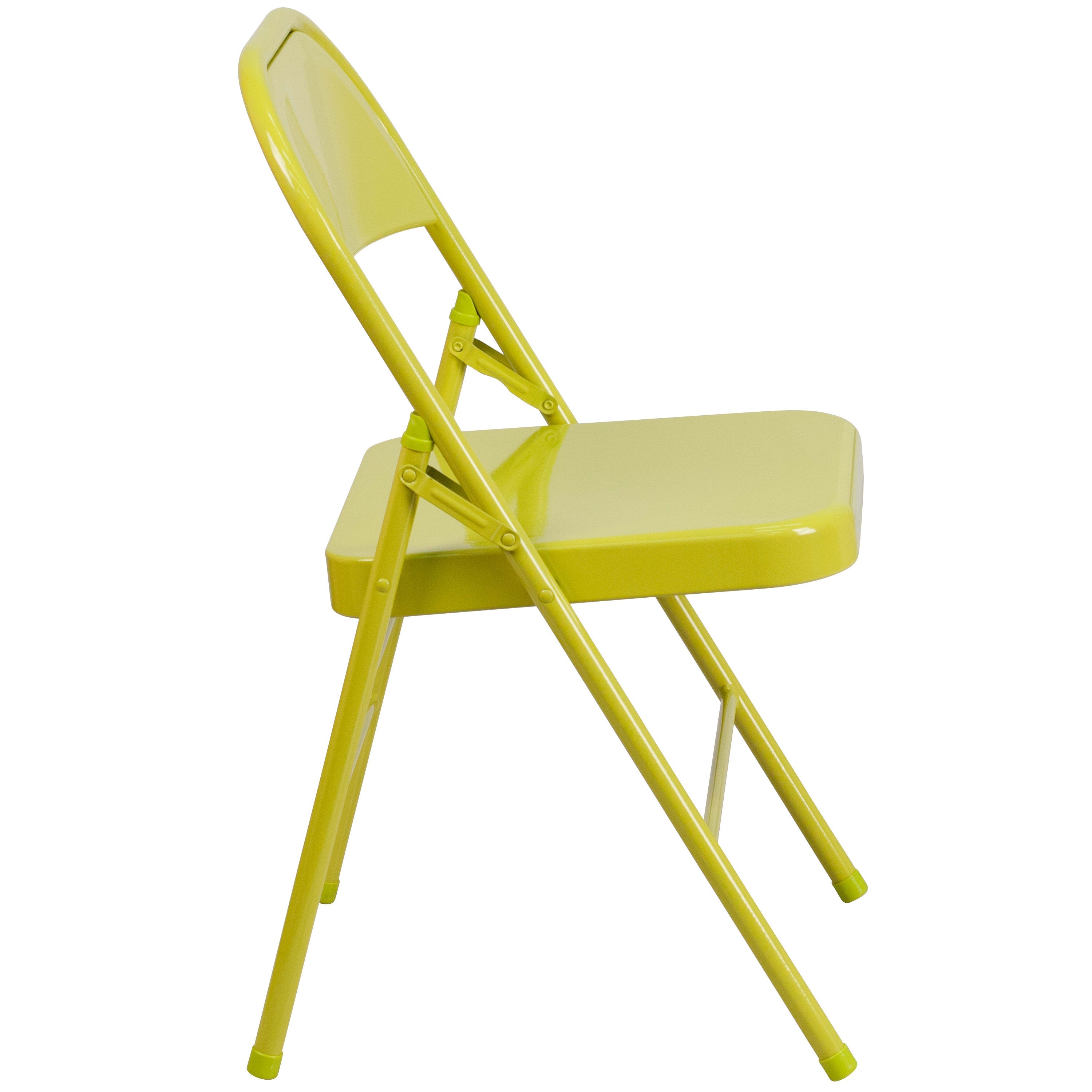 Series Triple Braced & Double Hinged Metal Folding Chair