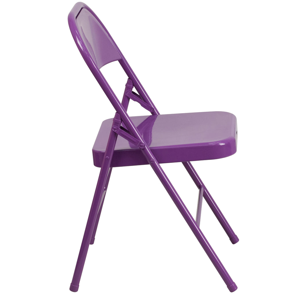 Series Triple Braced & Double Hinged Metal Folding Chair