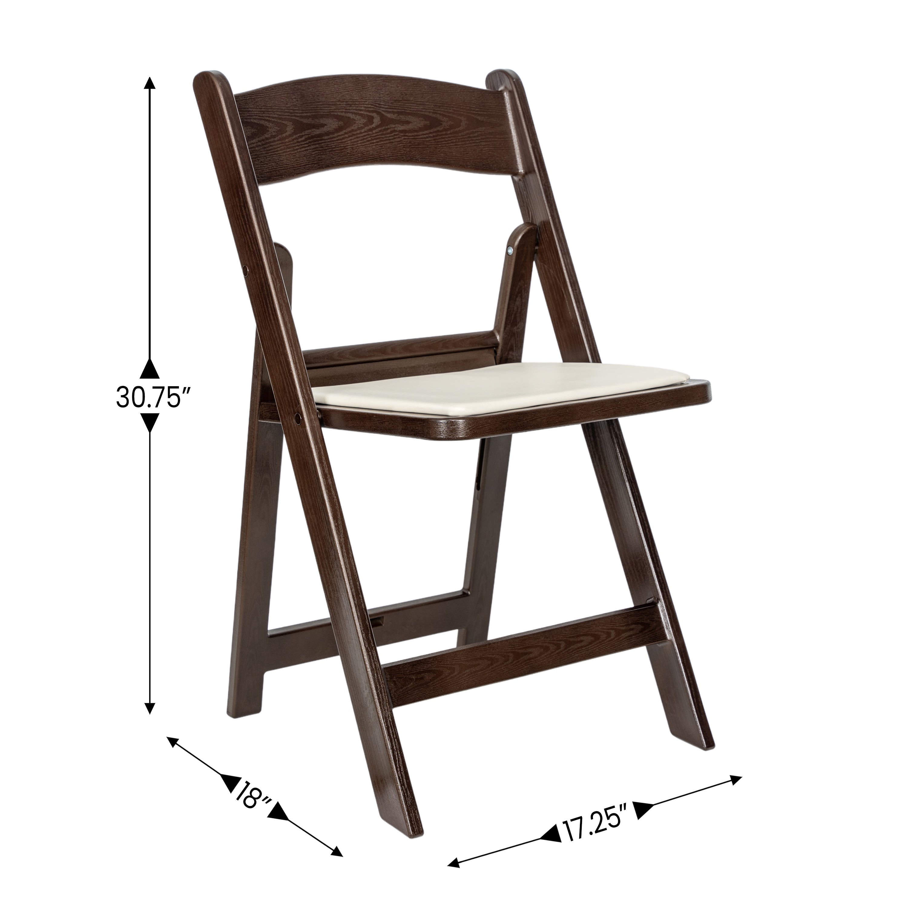 Commercial Indoor/Outdoor Lightweight Wood Look Resin Folding Event Chair