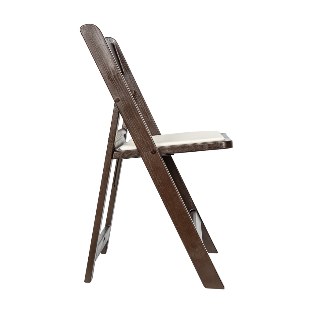 Commercial Indoor/Outdoor Lightweight Wood Look Resin Folding Event Chair