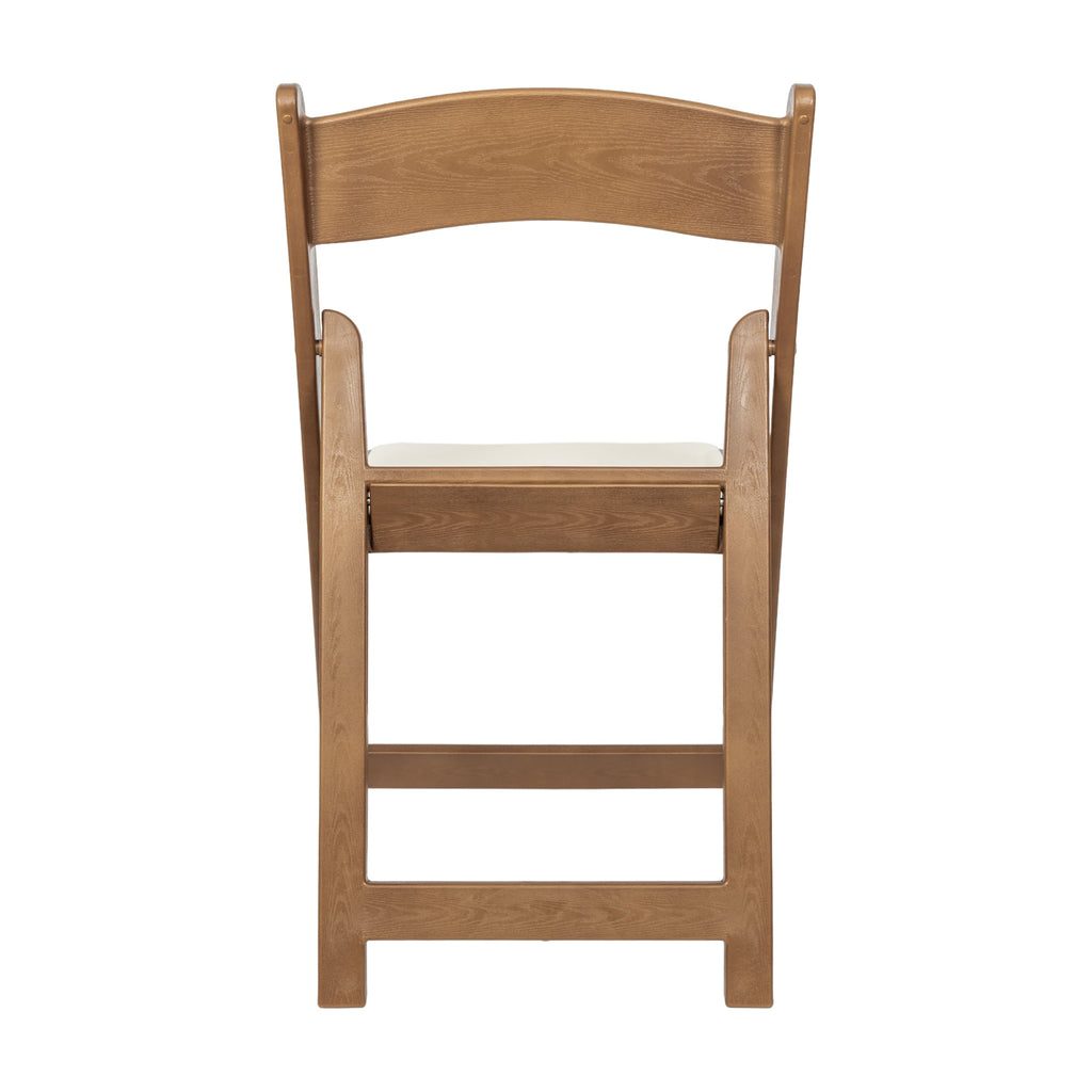 Commercial Indoor/Outdoor Lightweight Wood Look Resin Folding Event Chair