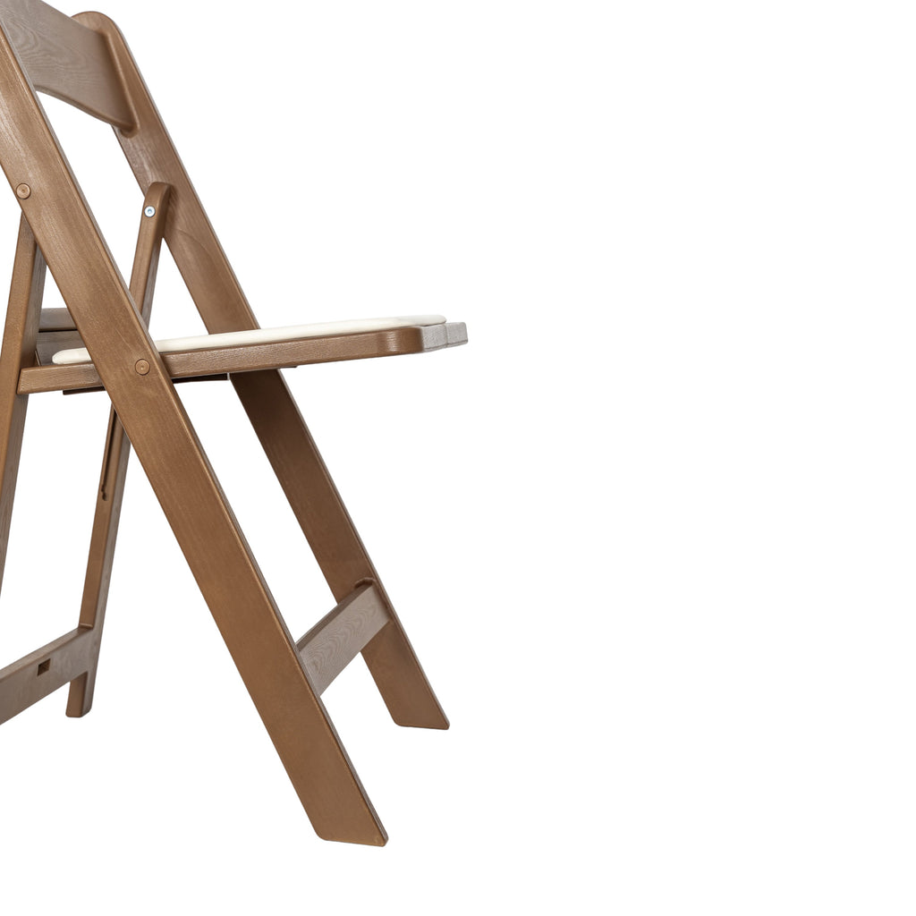 Commercial Indoor/Outdoor Lightweight Wood Look Resin Folding Event Chair