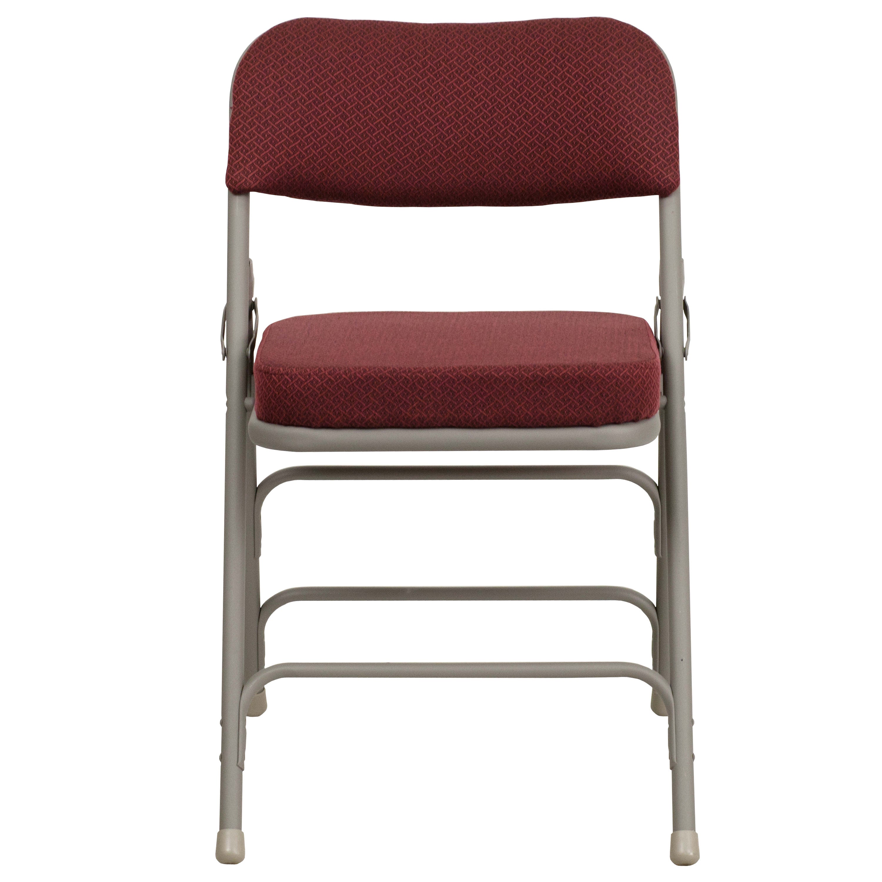 Series 18.5"W Premium Curved Triple Braced & Double Hinged Fabric Upholstered Metal Folding Chair