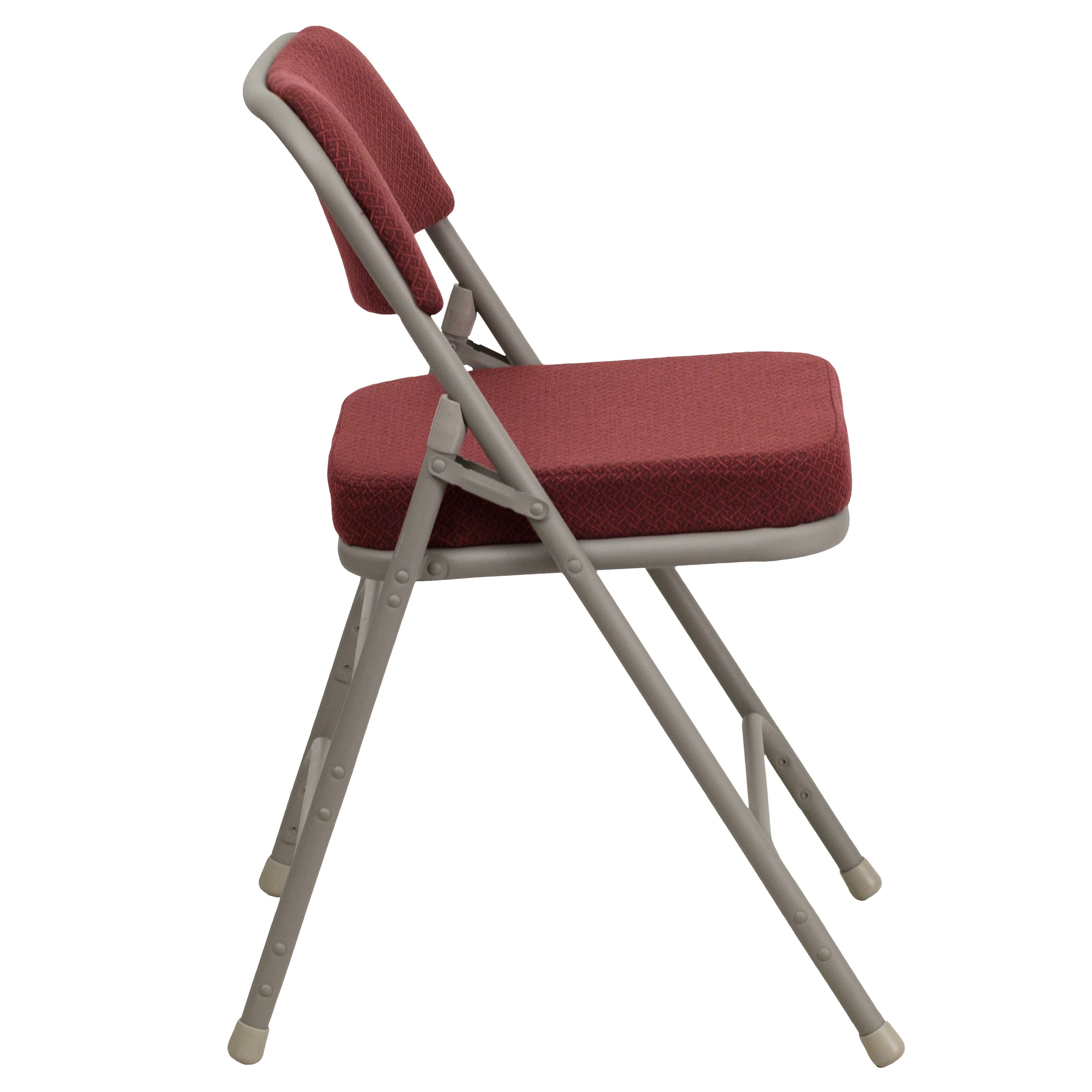 Series 18.5"W Premium Curved Triple Braced & Double Hinged Fabric Upholstered Metal Folding Chair