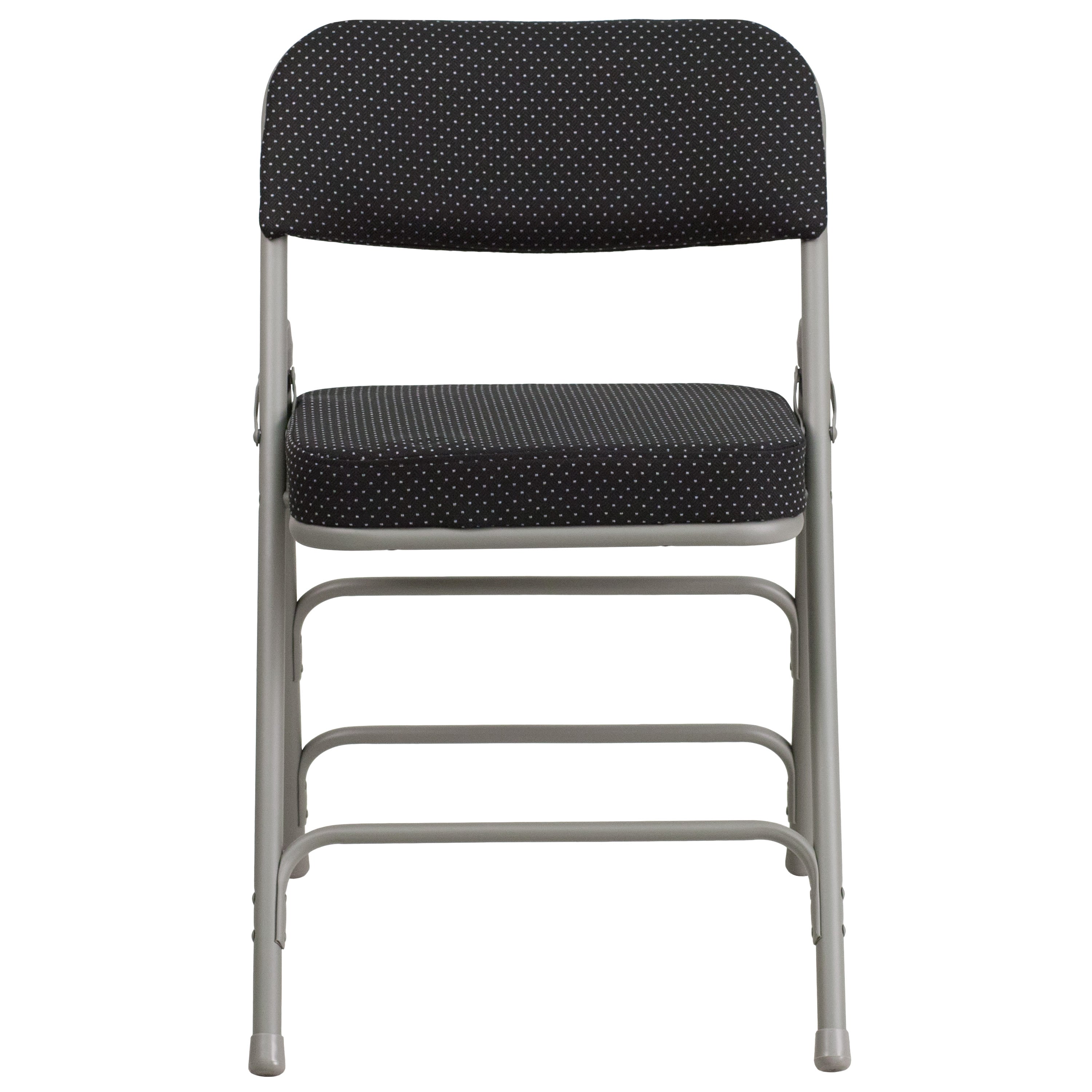 Series 18"W Premium Curved Triple Braced & Hinged Fabric Upholstered Metal Folding Chair