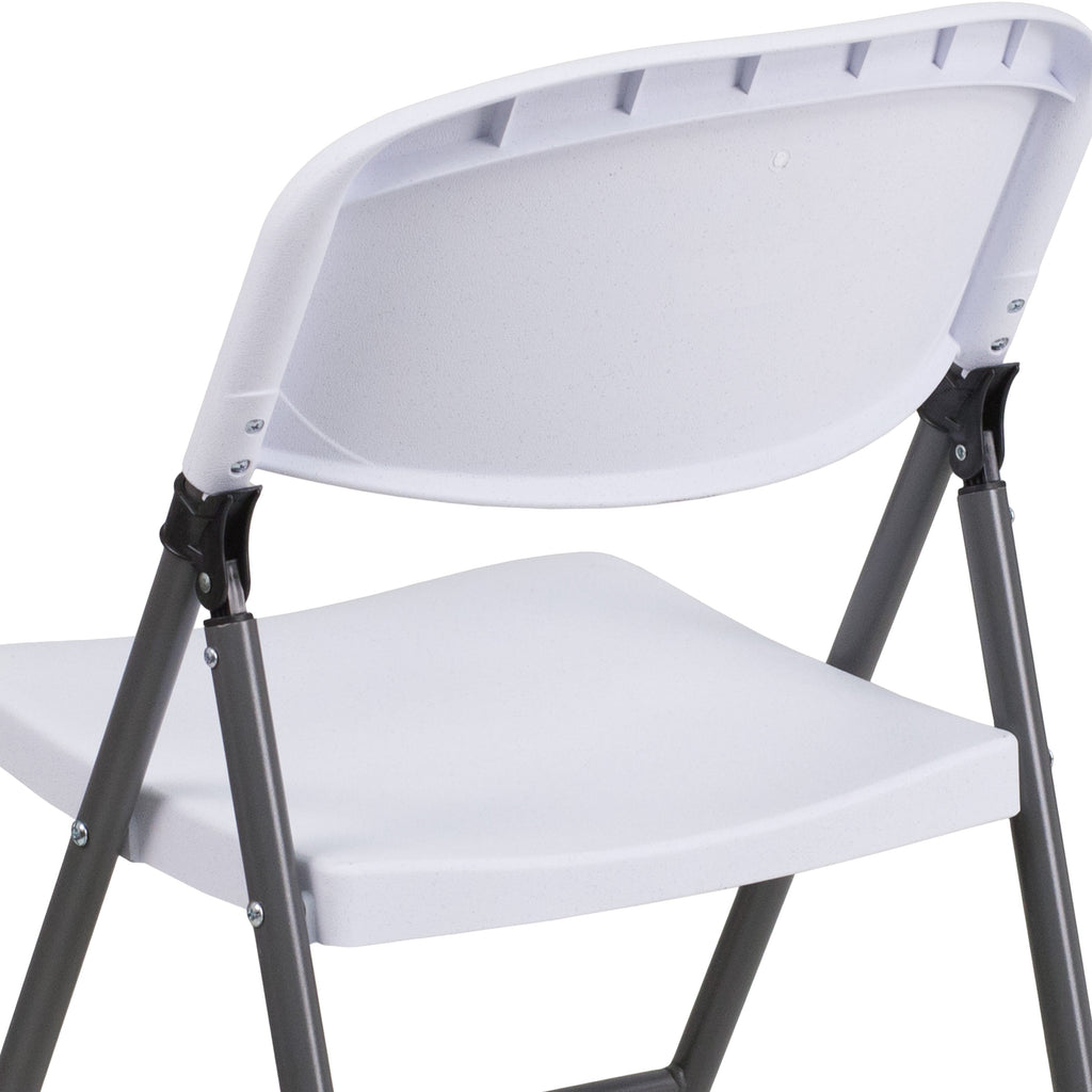 Series 330 lb. Capacity Plastic Folding Chair with Charcoal Frame