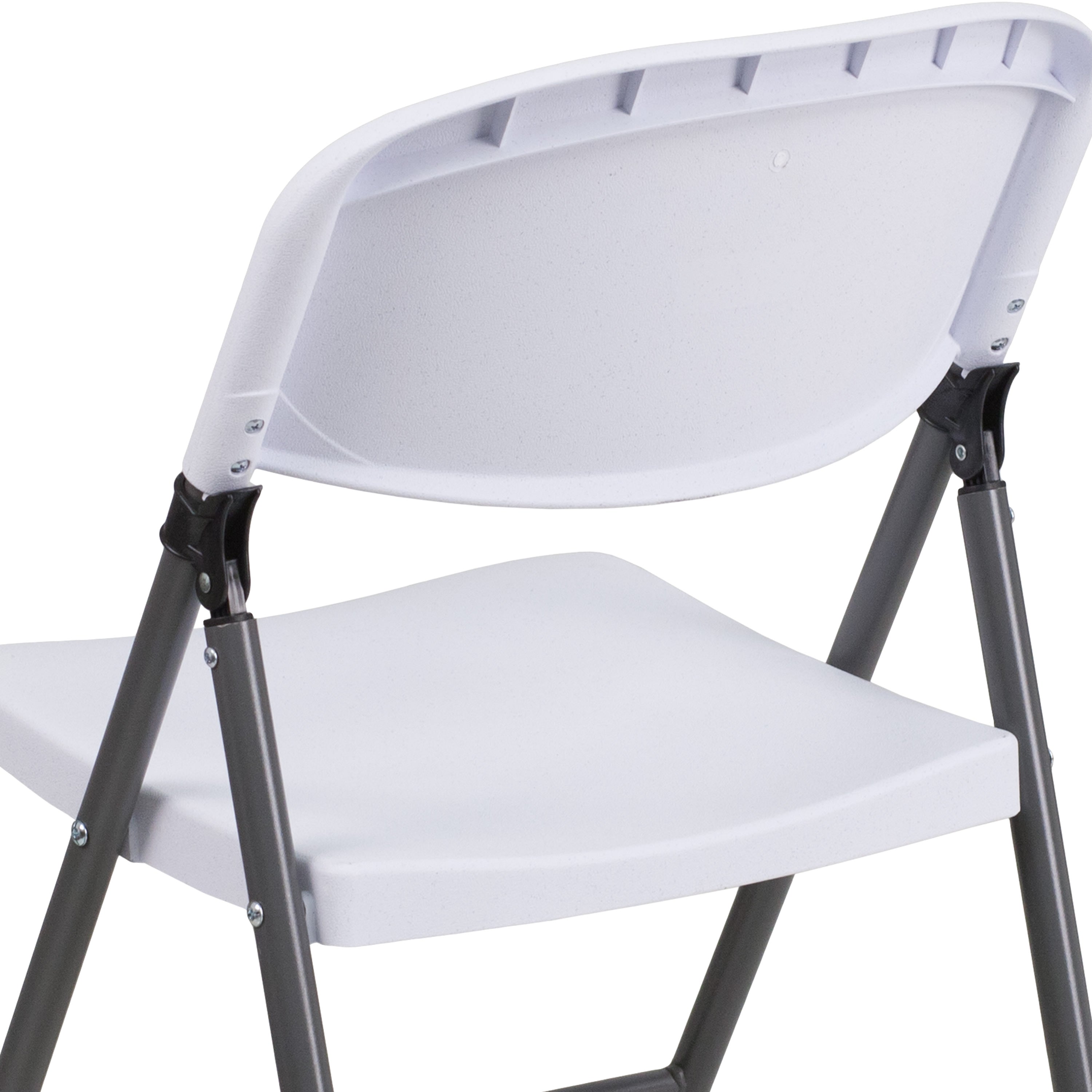 Series 330 lb. Capacity Plastic Folding Chair with Charcoal Frame