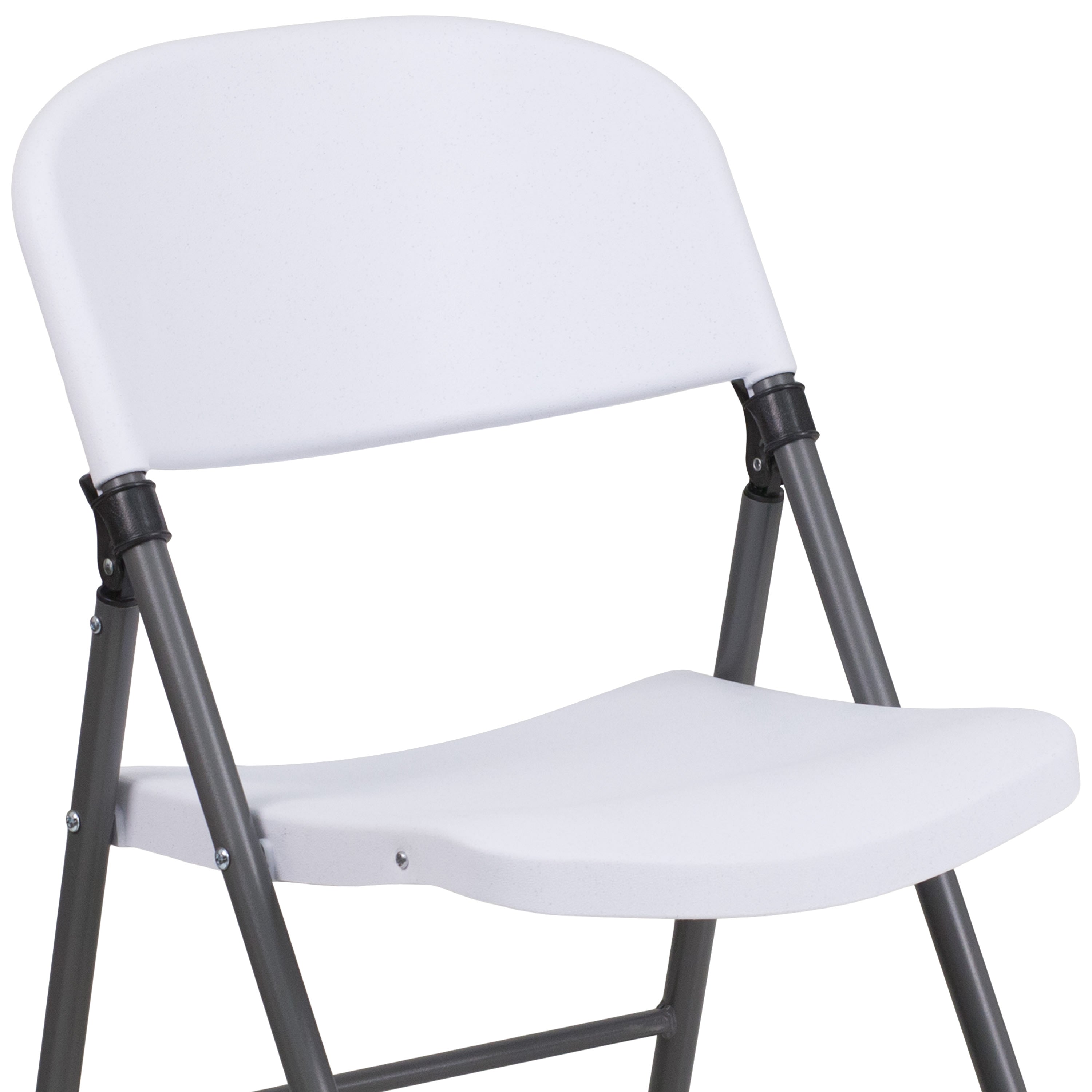 Series 330 lb. Capacity Plastic Folding Chair with Charcoal Frame