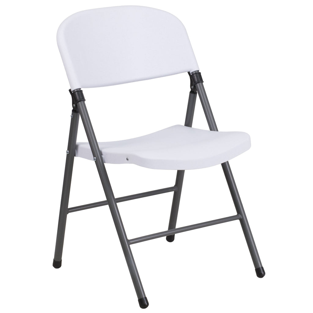 Series 330 lb. Capacity Plastic Folding Chair with Charcoal Frame