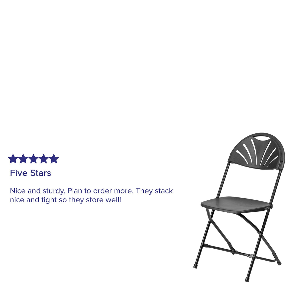 Series 650 lb. Capacity Plastic Fan Back Folding Chair