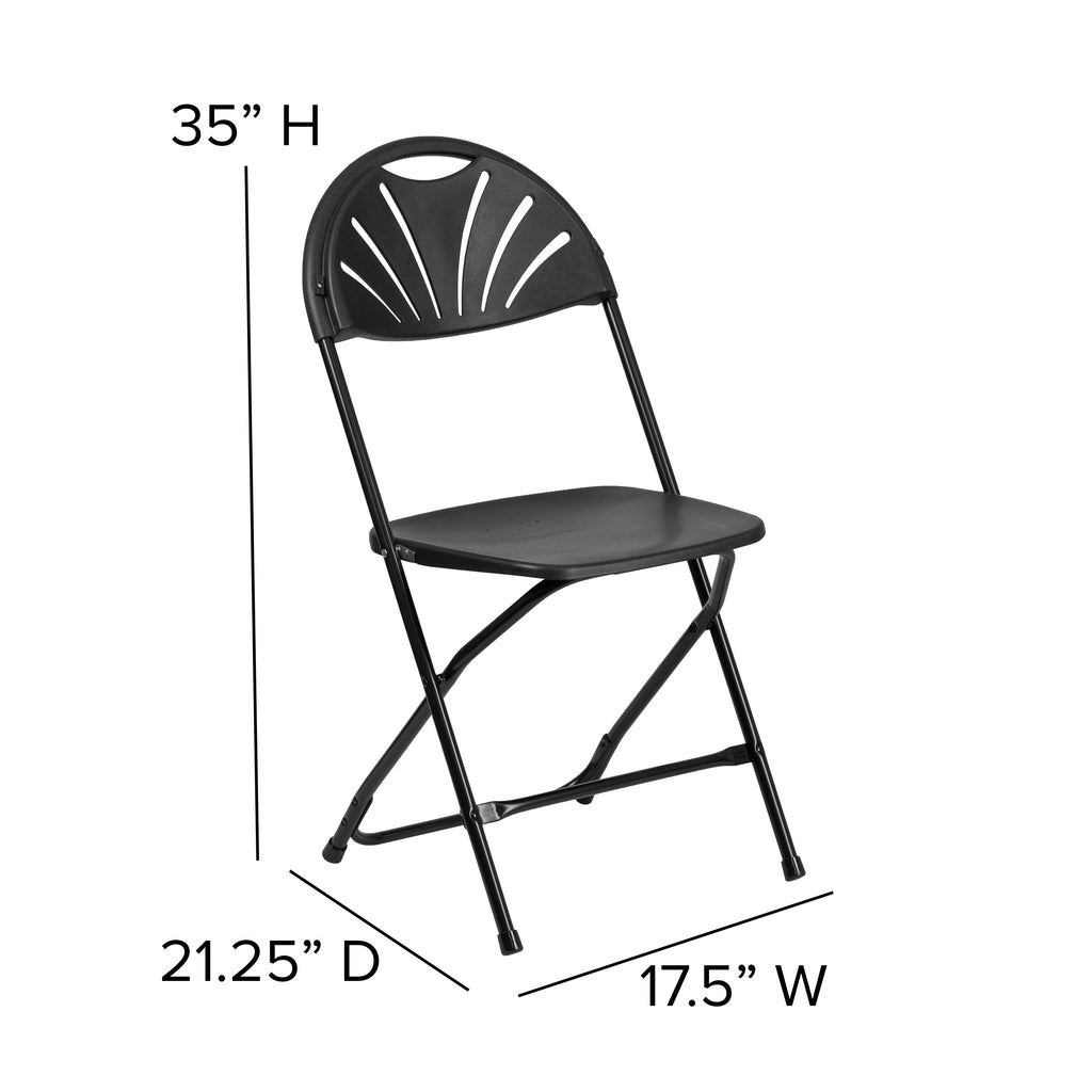 Series 650 lb. Capacity Plastic Fan Back Folding Chair