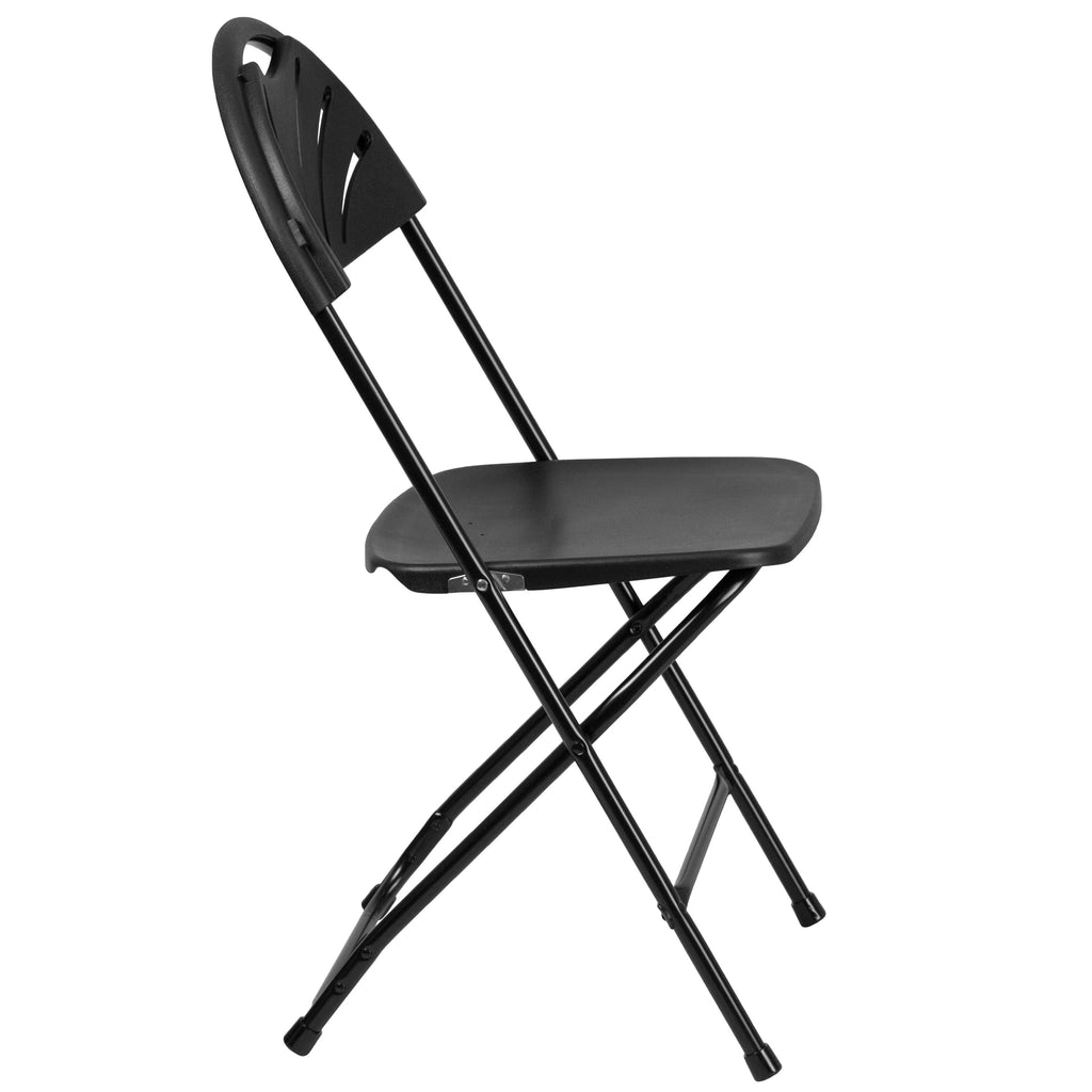 Series 650 lb. Capacity Plastic Fan Back Folding Chair