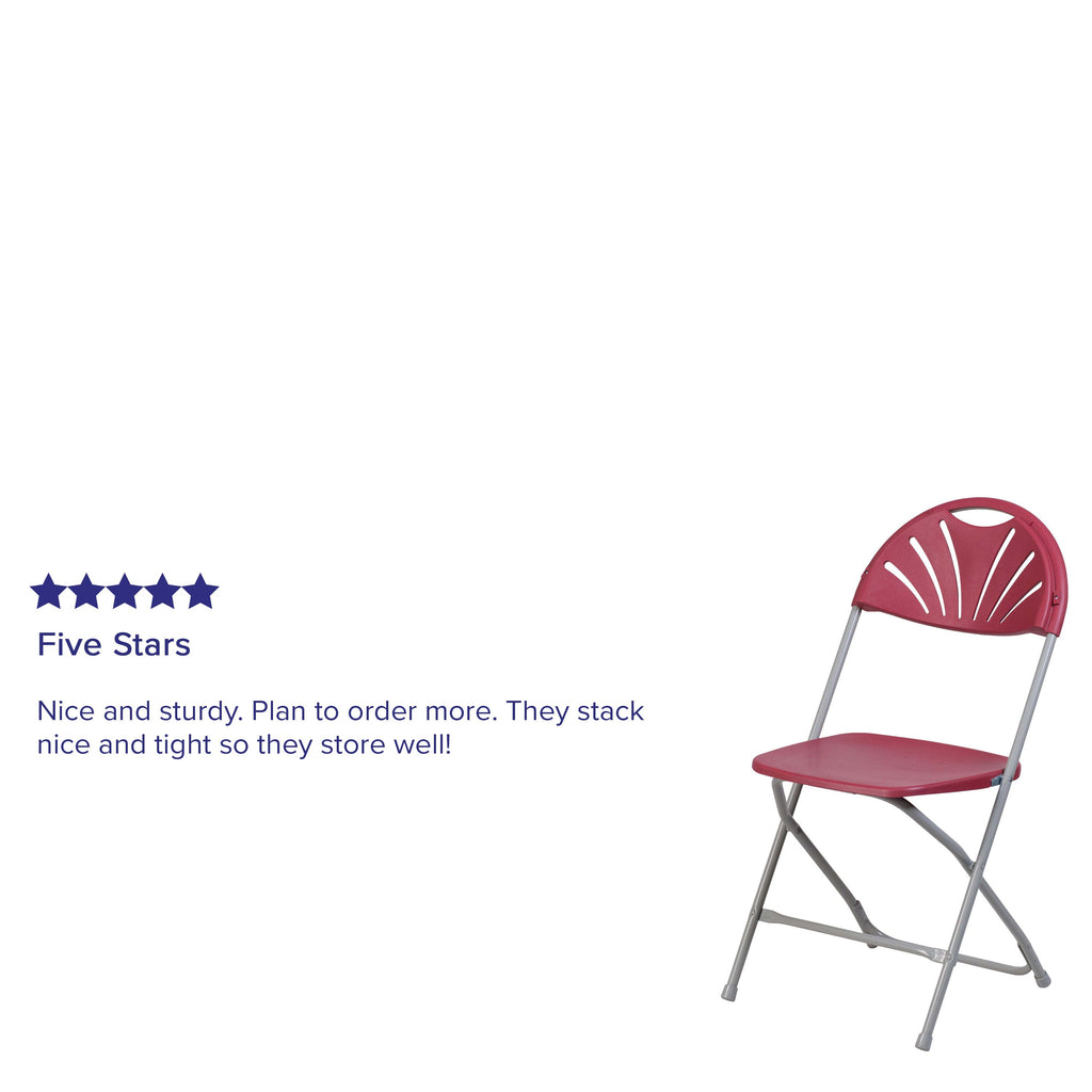 Series 650 lb. Capacity Plastic Fan Back Folding Chair