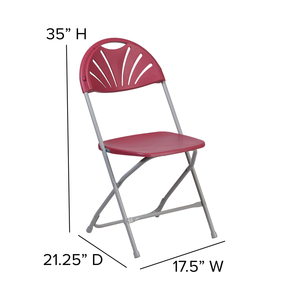 Series 650 lb. Capacity Plastic Fan Back Folding Chair