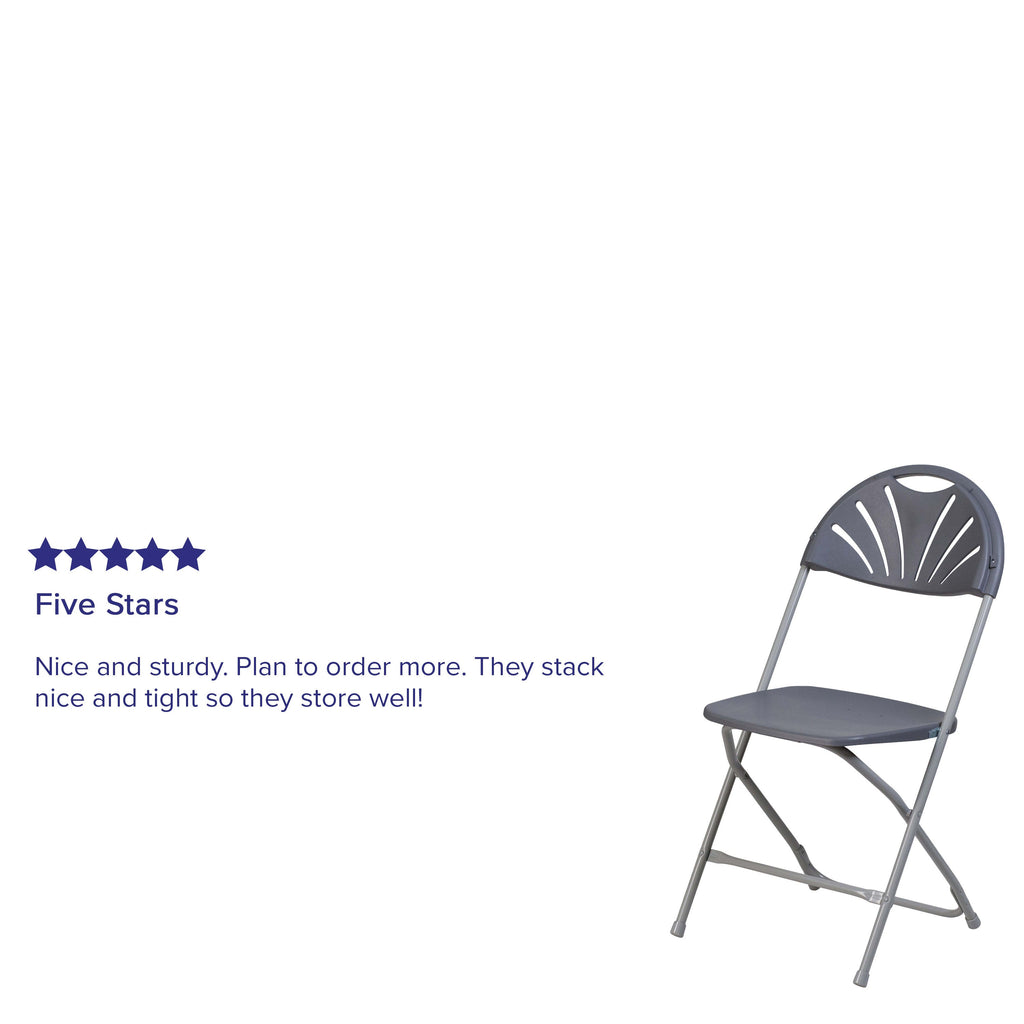 Series 650 lb. Capacity Plastic Fan Back Folding Chair