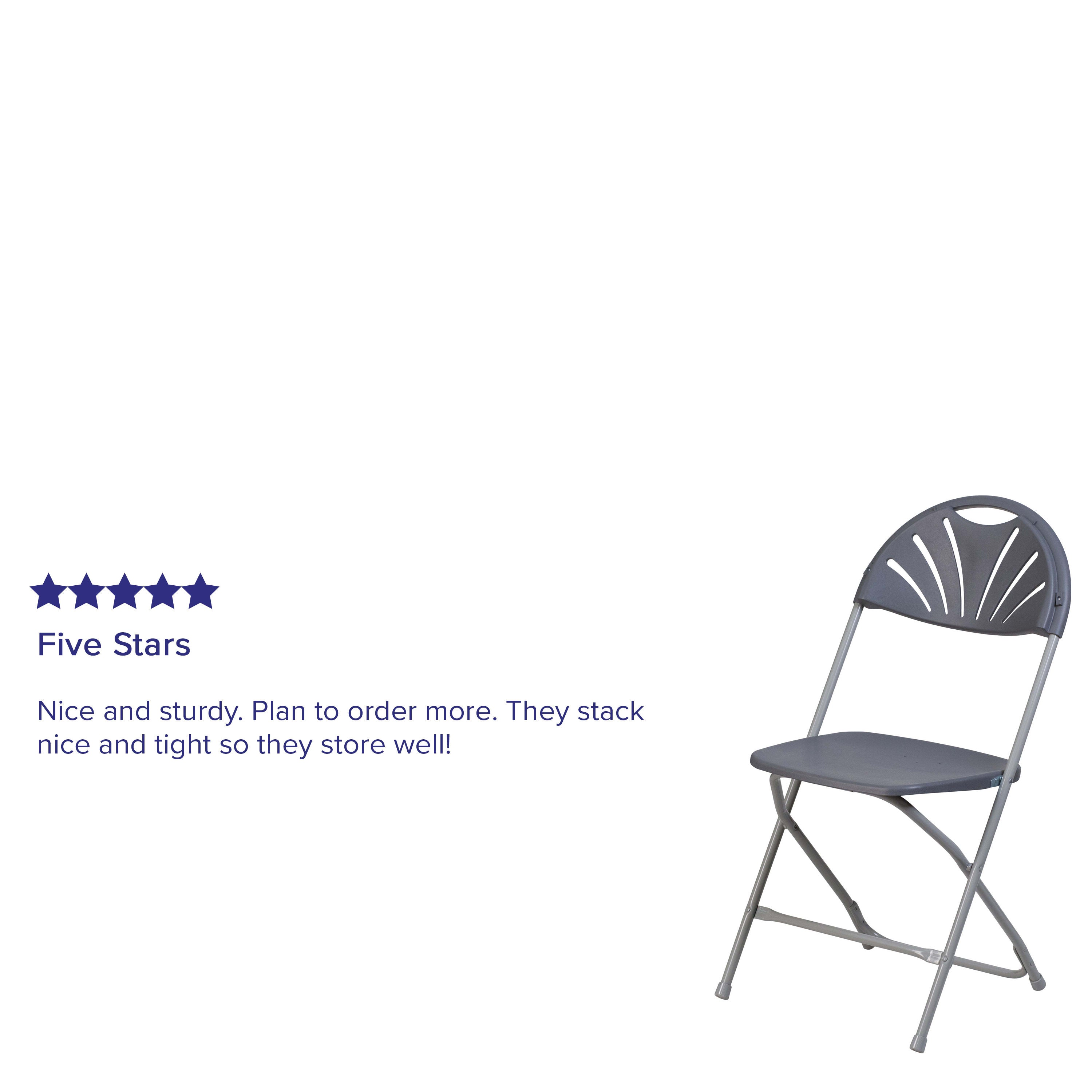 Series 650 lb. Capacity Plastic Fan Back Folding Chair
