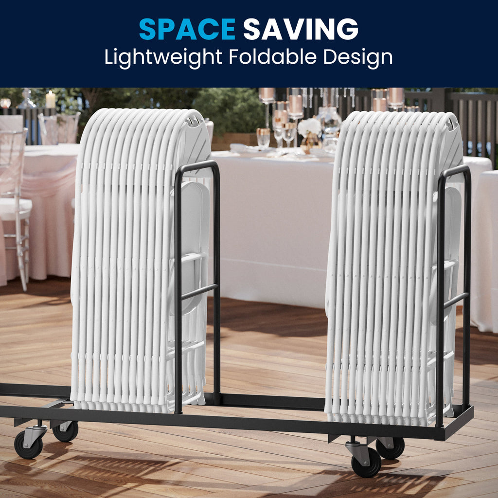 Series 650 lb. Capacity Plastic Fan Back Folding Chair