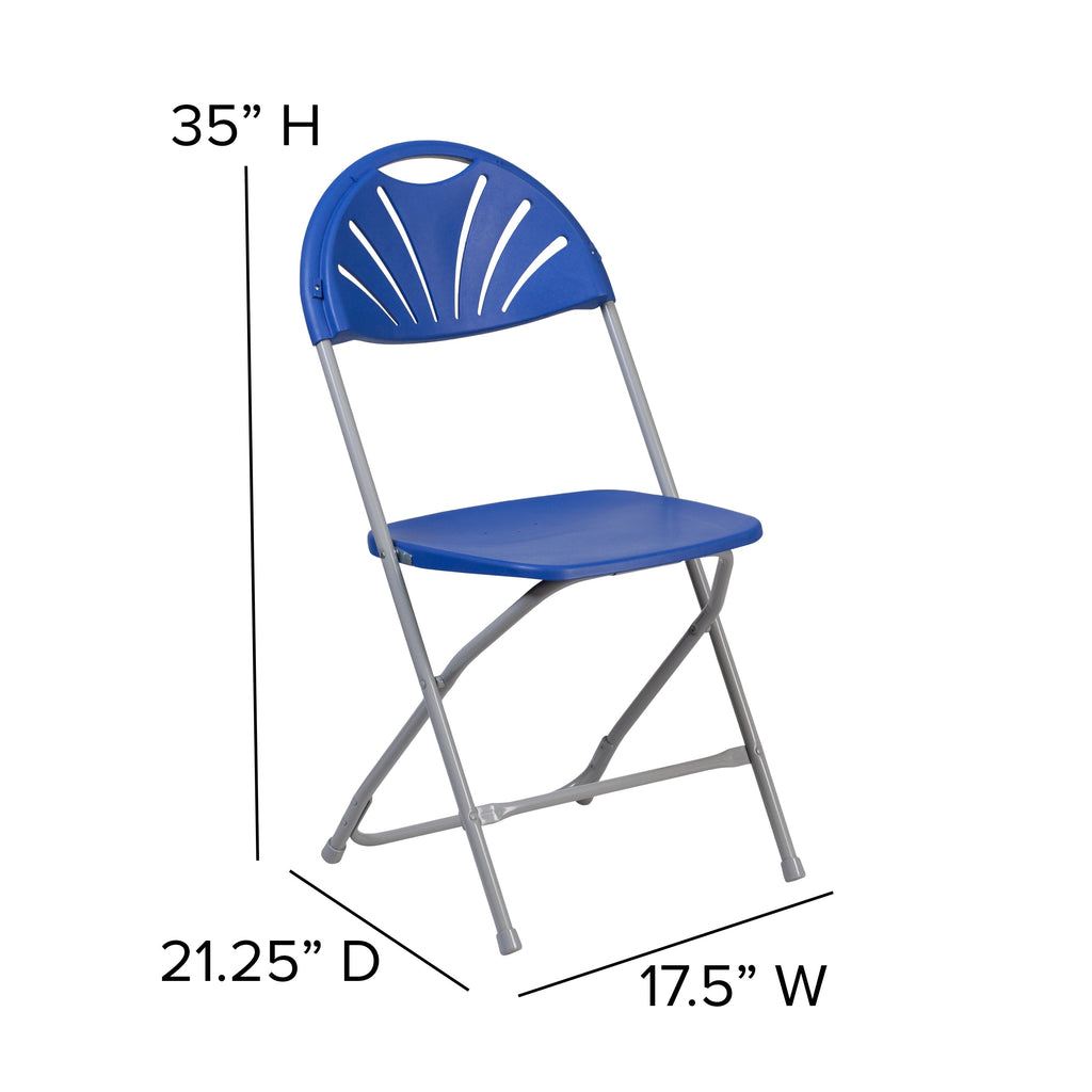 Series 650 lb. Capacity Plastic Fan Back Folding Chair