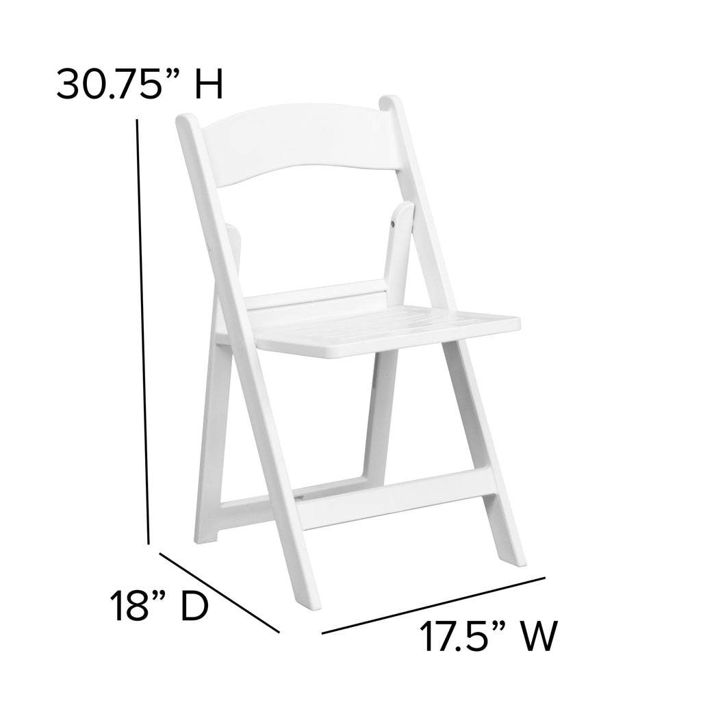 Series 800 lb. Capacity Resin Folding Chair with Slatted Seat