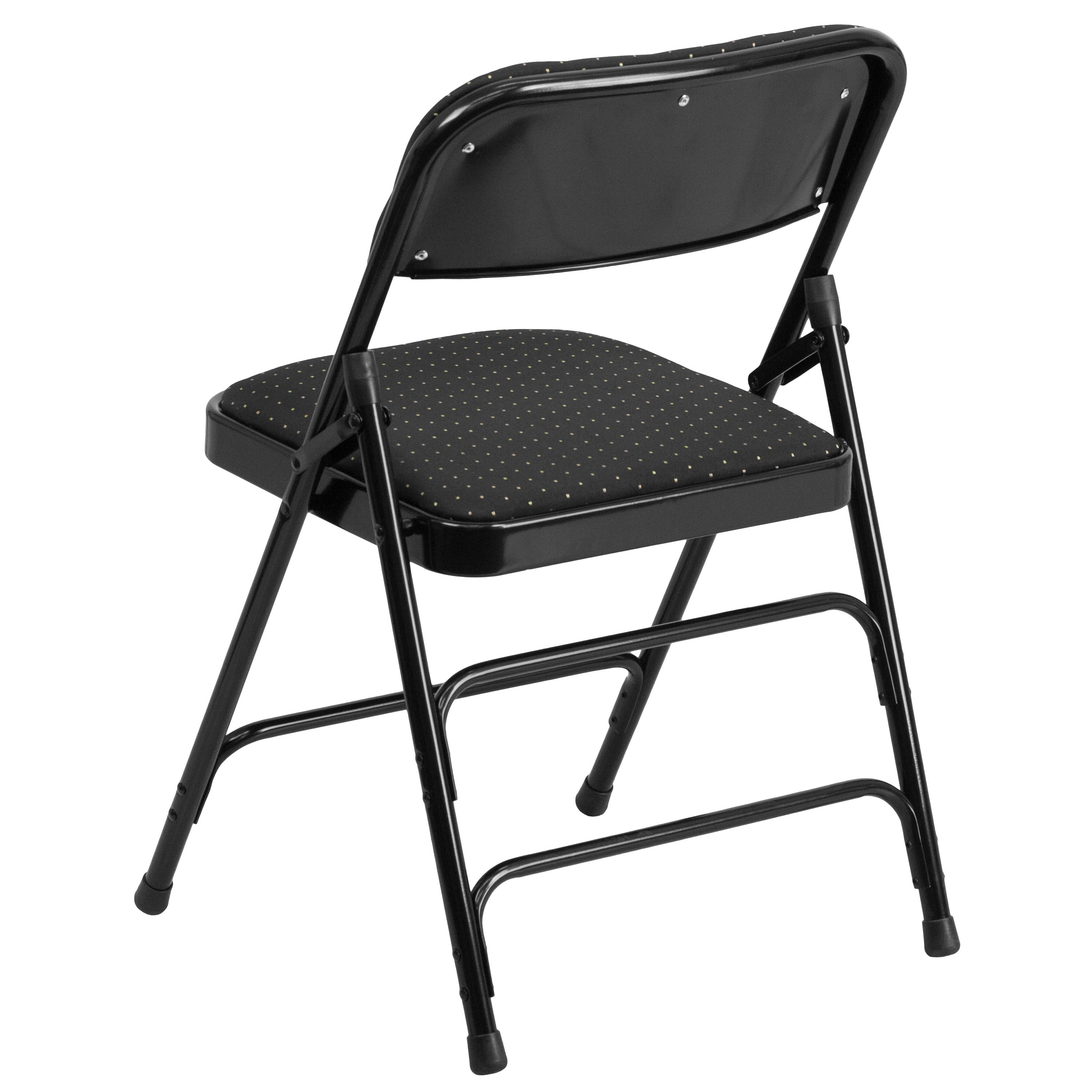 Series Curved Triple Braced & Double Hinged Fabric Upholstered Metal Folding Chair
