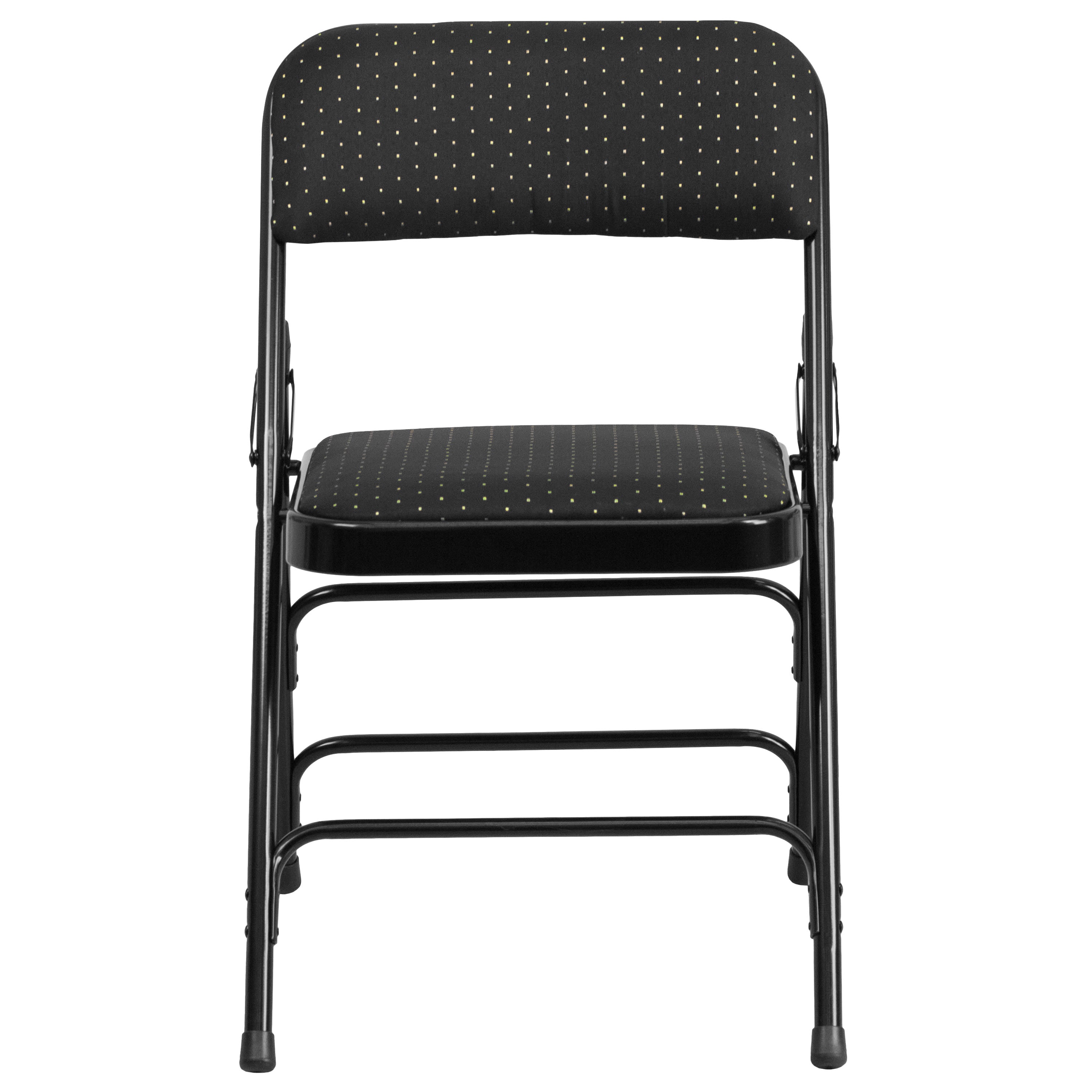 Series Curved Triple Braced & Double Hinged Fabric Upholstered Metal Folding Chair