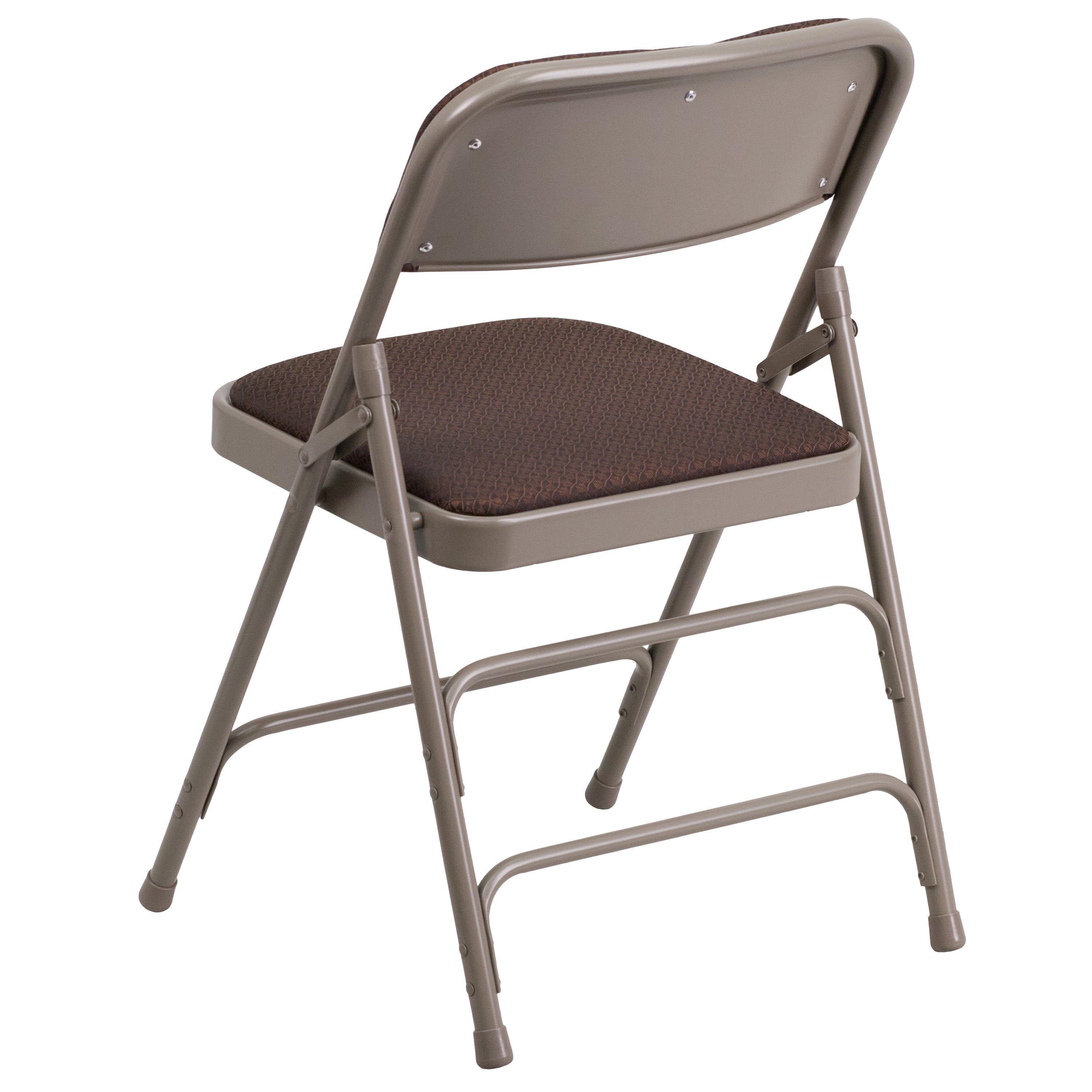 Series Curved Triple Braced & Double Hinged Fabric Upholstered Metal Folding Chair