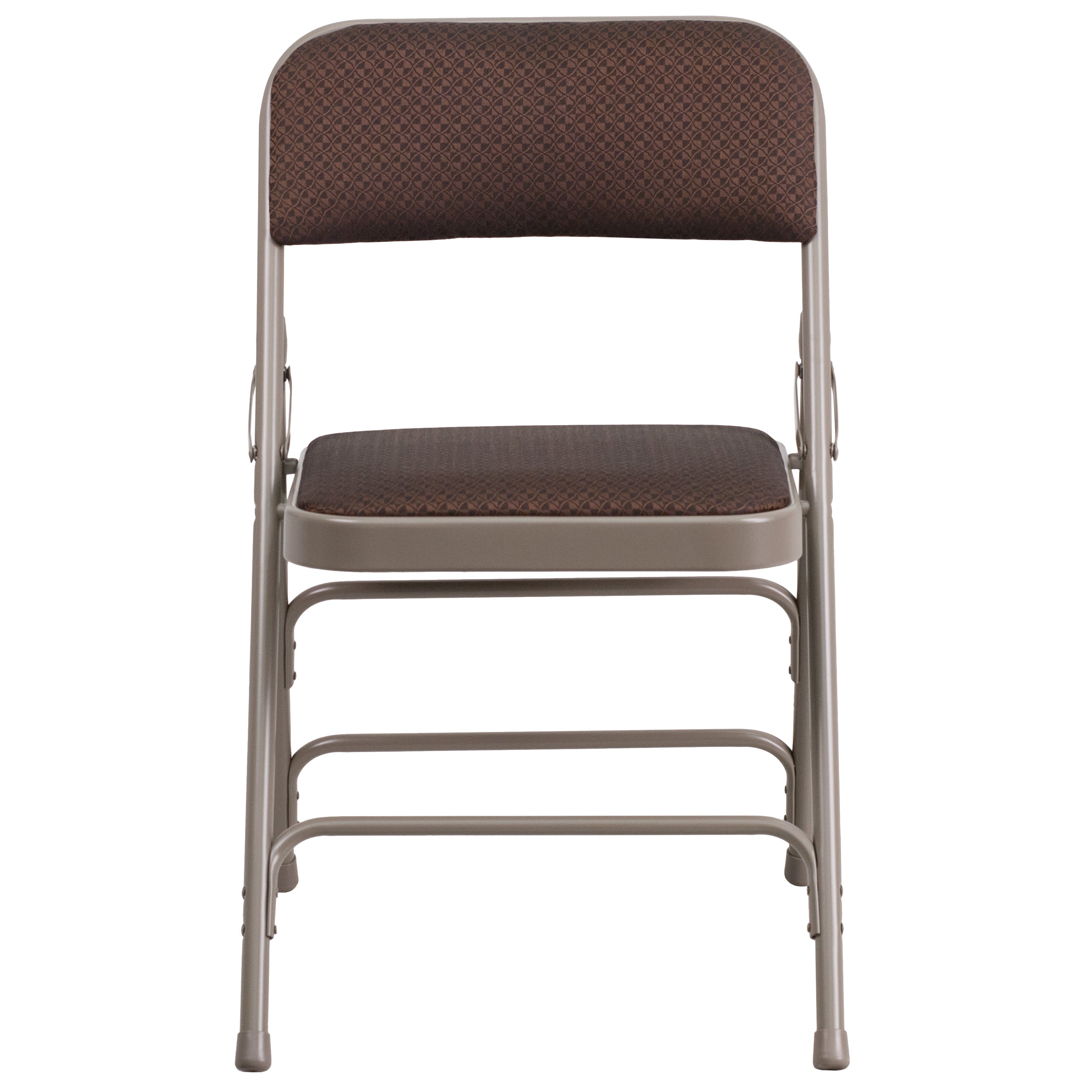 Series Curved Triple Braced & Double Hinged Fabric Upholstered Metal Folding Chair