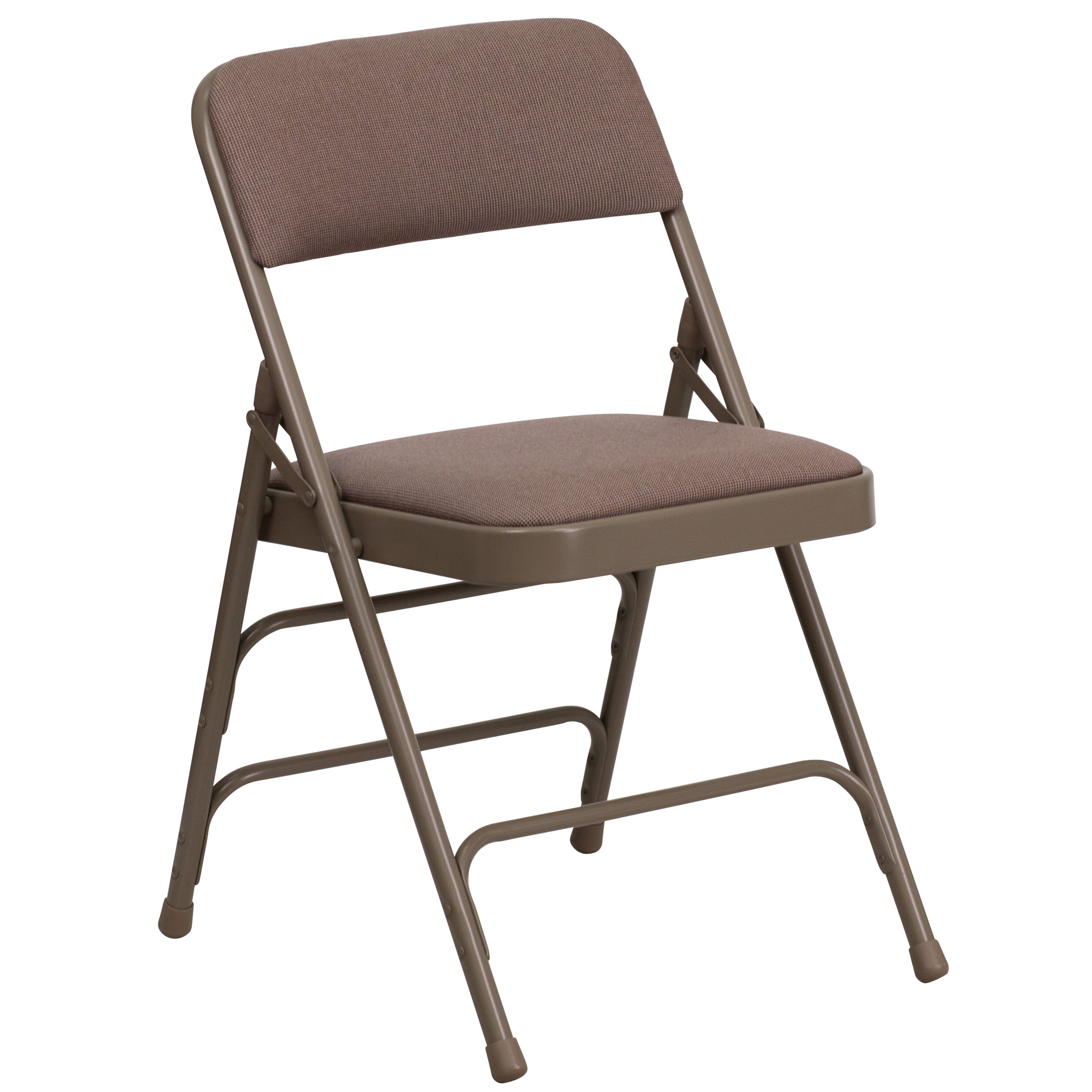 Series Curved Triple Braced & Double Hinged Upholstered Metal Folding Chair