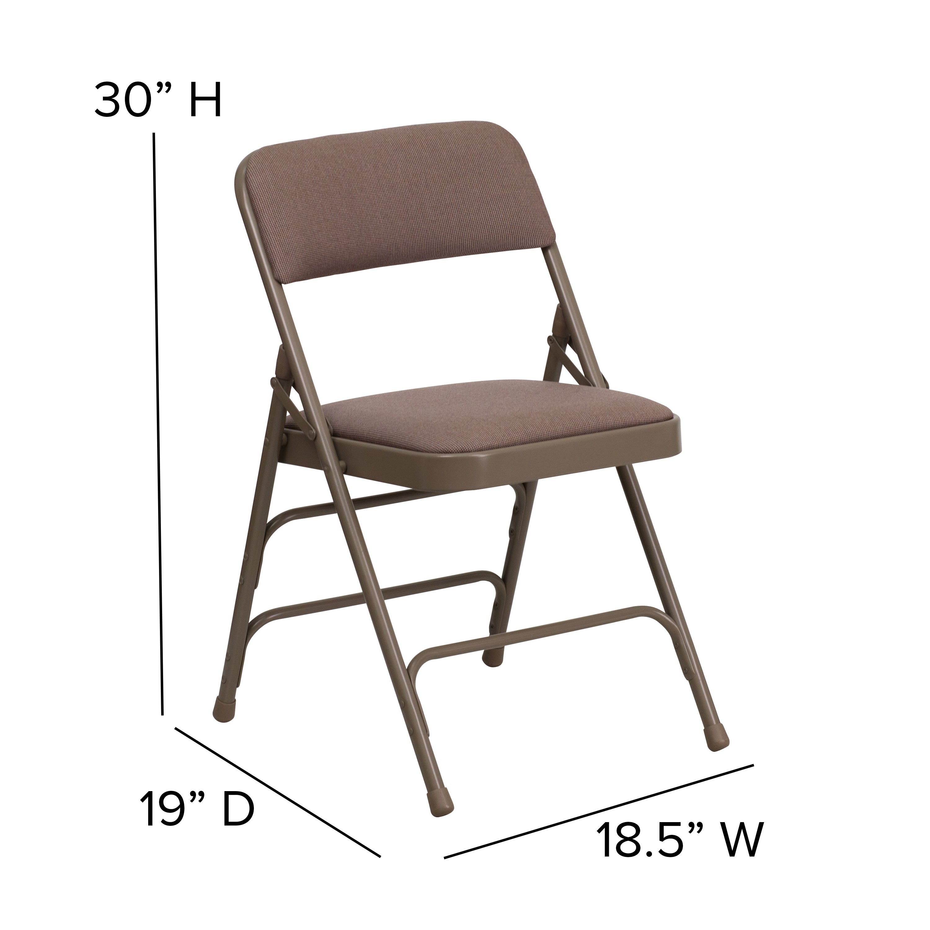 Series Curved Triple Braced & Double Hinged Upholstered Metal Folding Chair