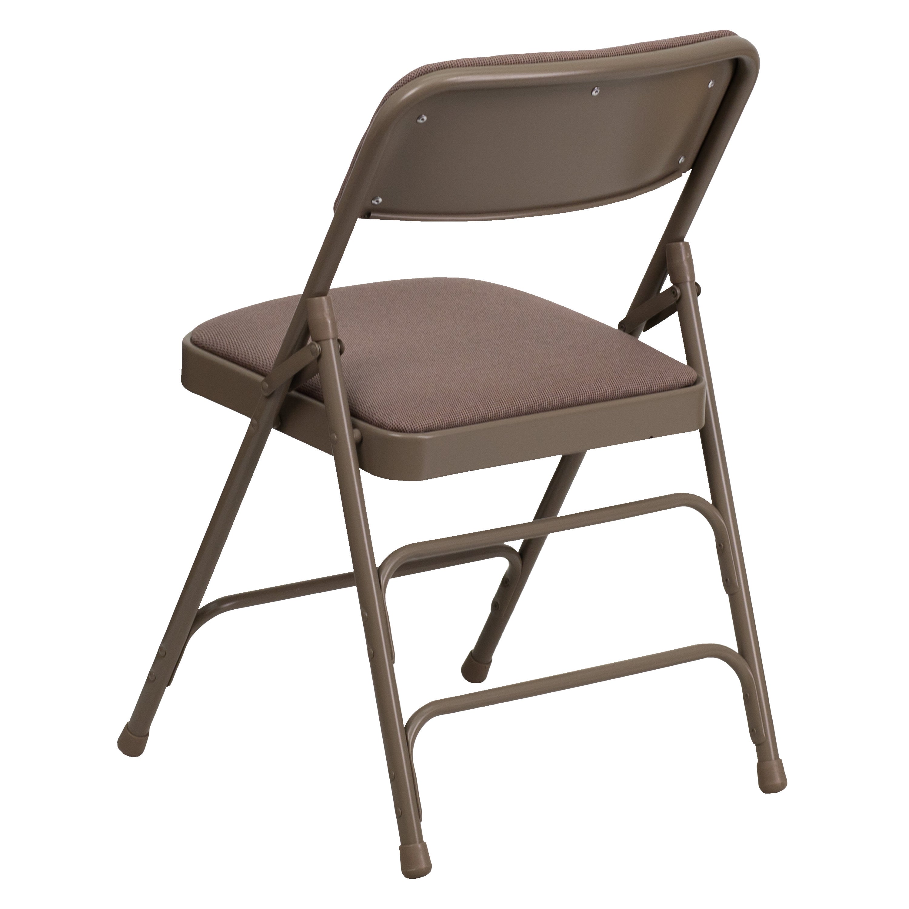 Series Curved Triple Braced & Double Hinged Upholstered Metal Folding Chair