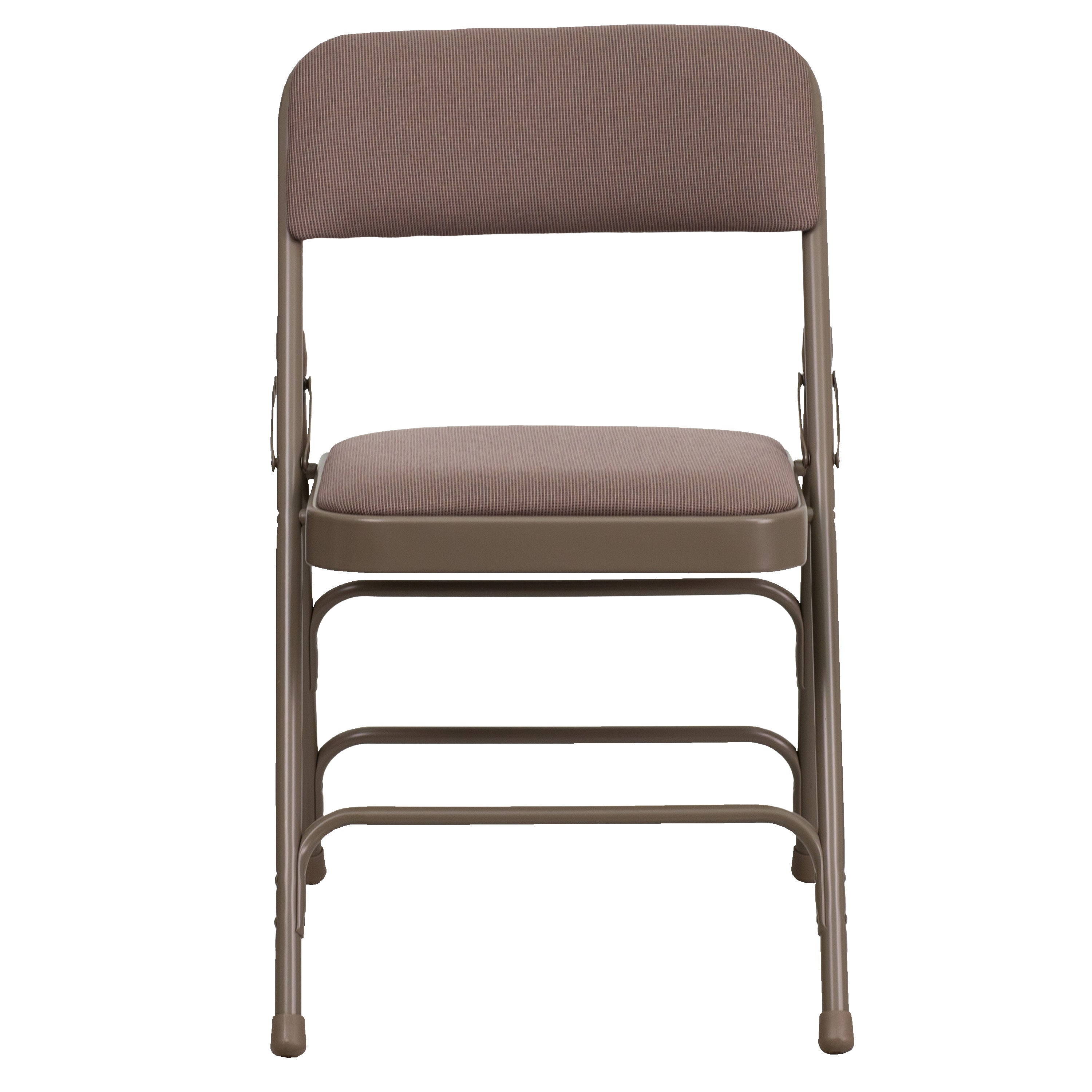 Series Curved Triple Braced & Double Hinged Upholstered Metal Folding Chair