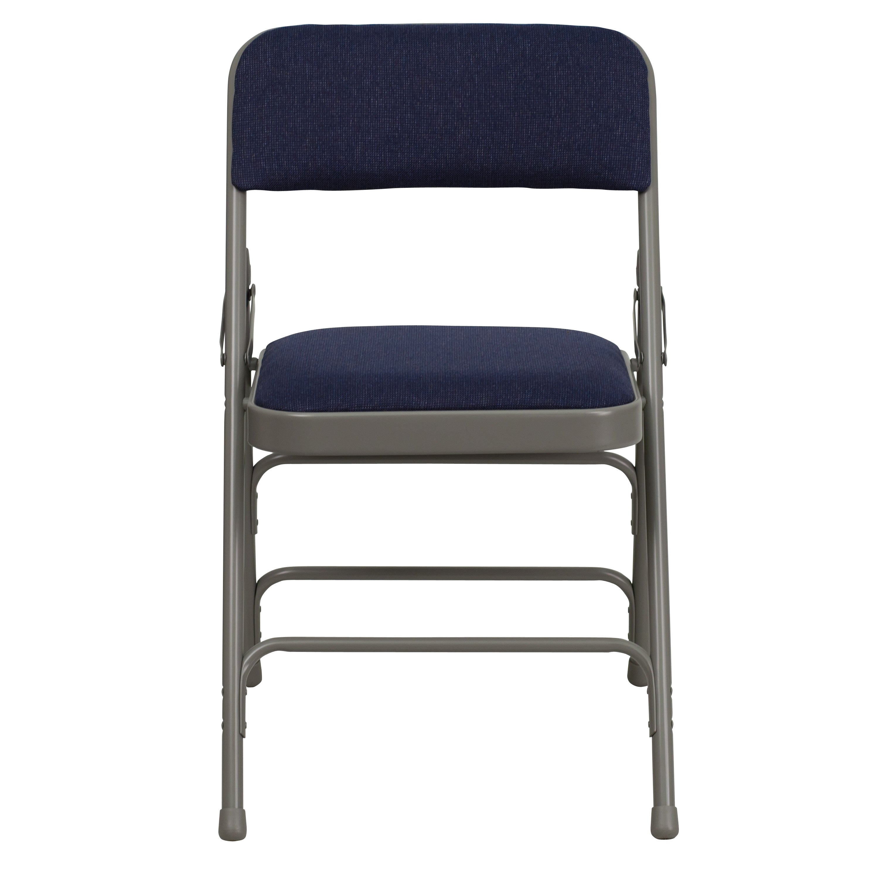 Series Curved Triple Braced & Double Hinged Upholstered Metal Folding Chair