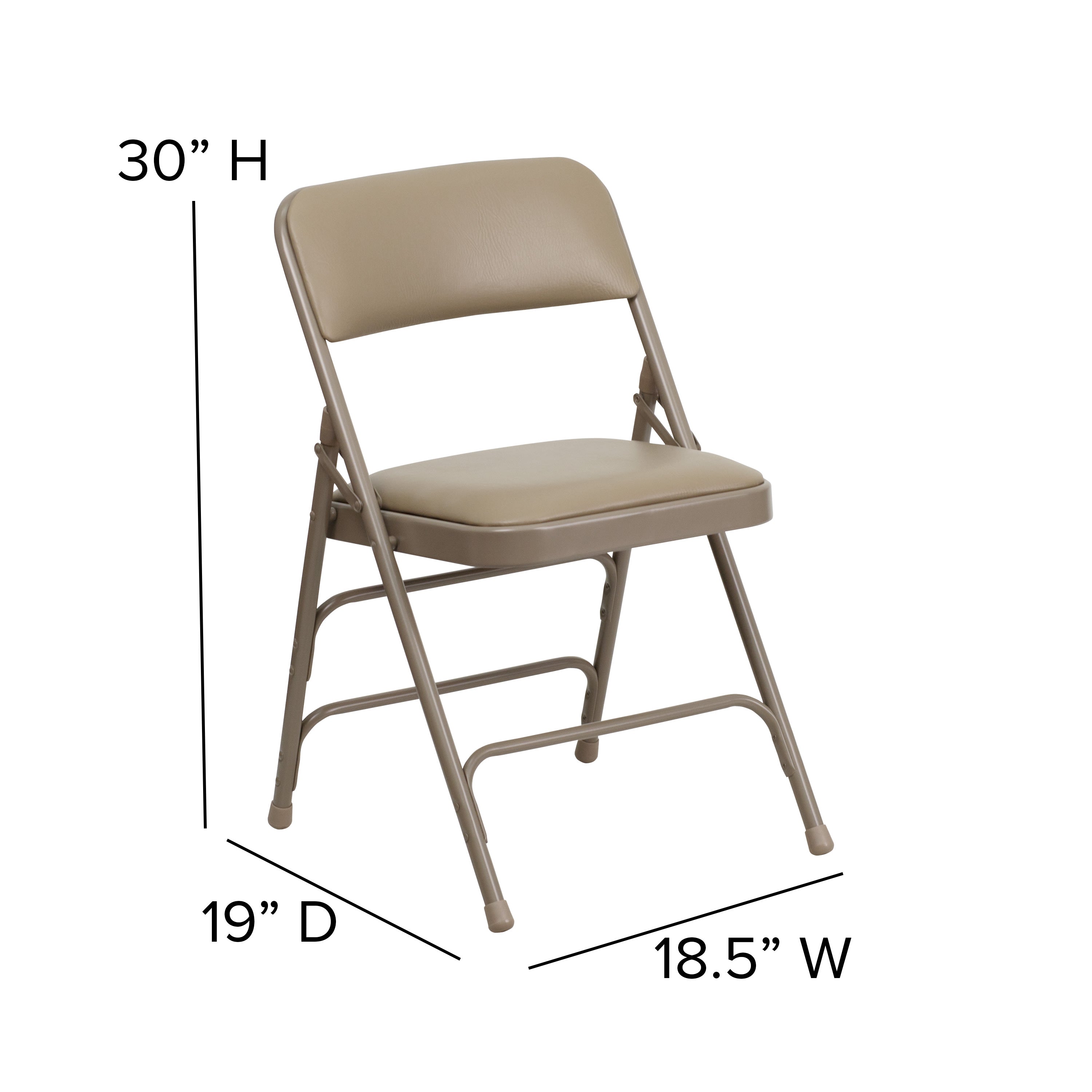 Series Curved Triple Braced & Double Hinged Upholstered Metal Folding Chair