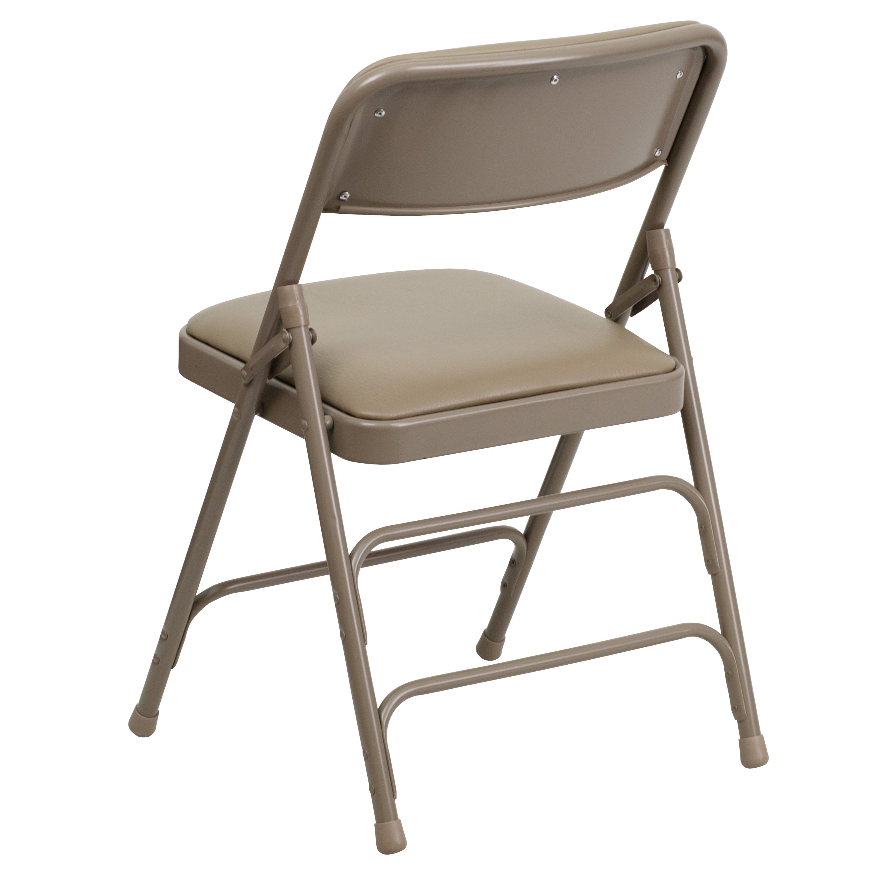 Series Curved Triple Braced & Double Hinged Upholstered Metal Folding Chair