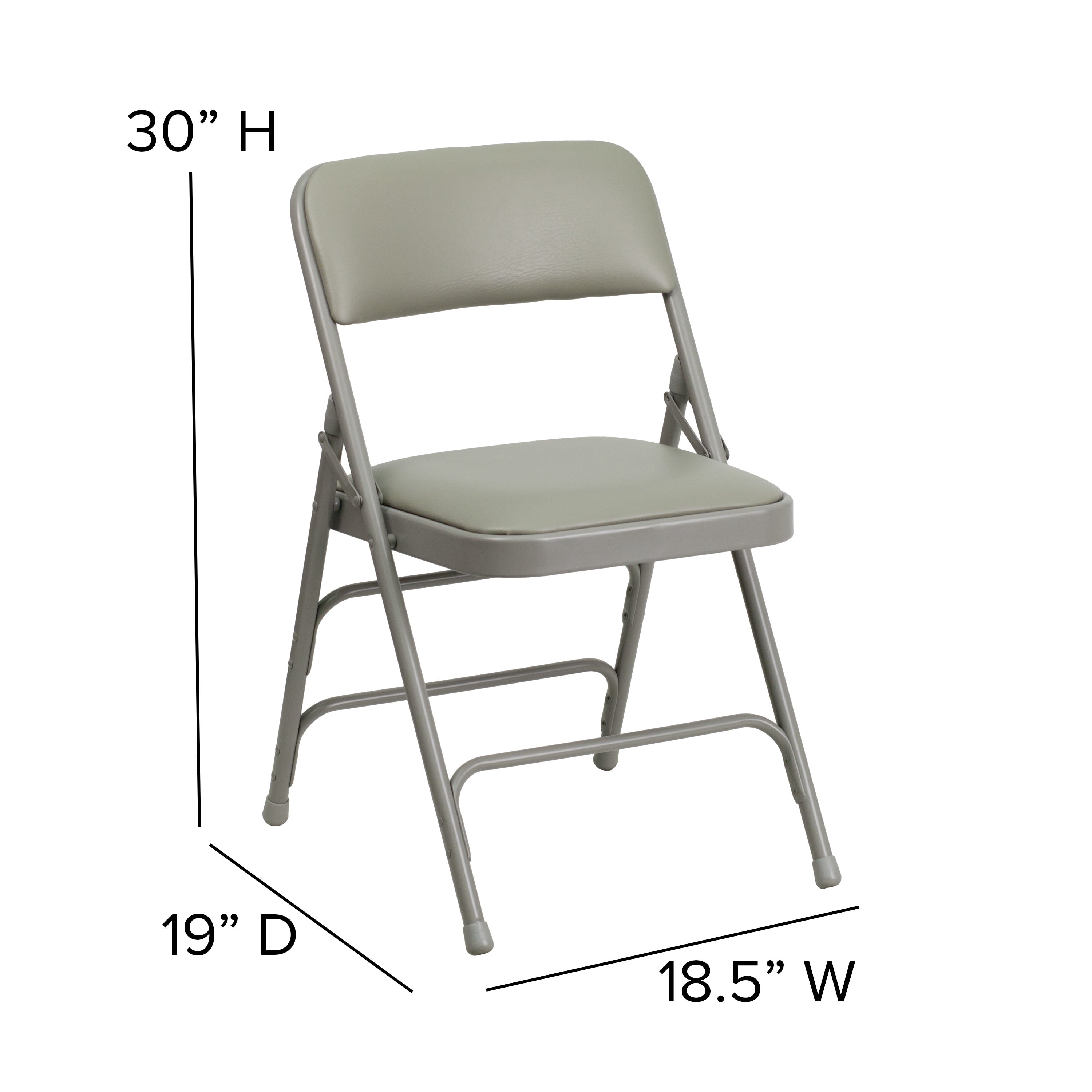 Series Curved Triple Braced & Double Hinged Upholstered Metal Folding Chair