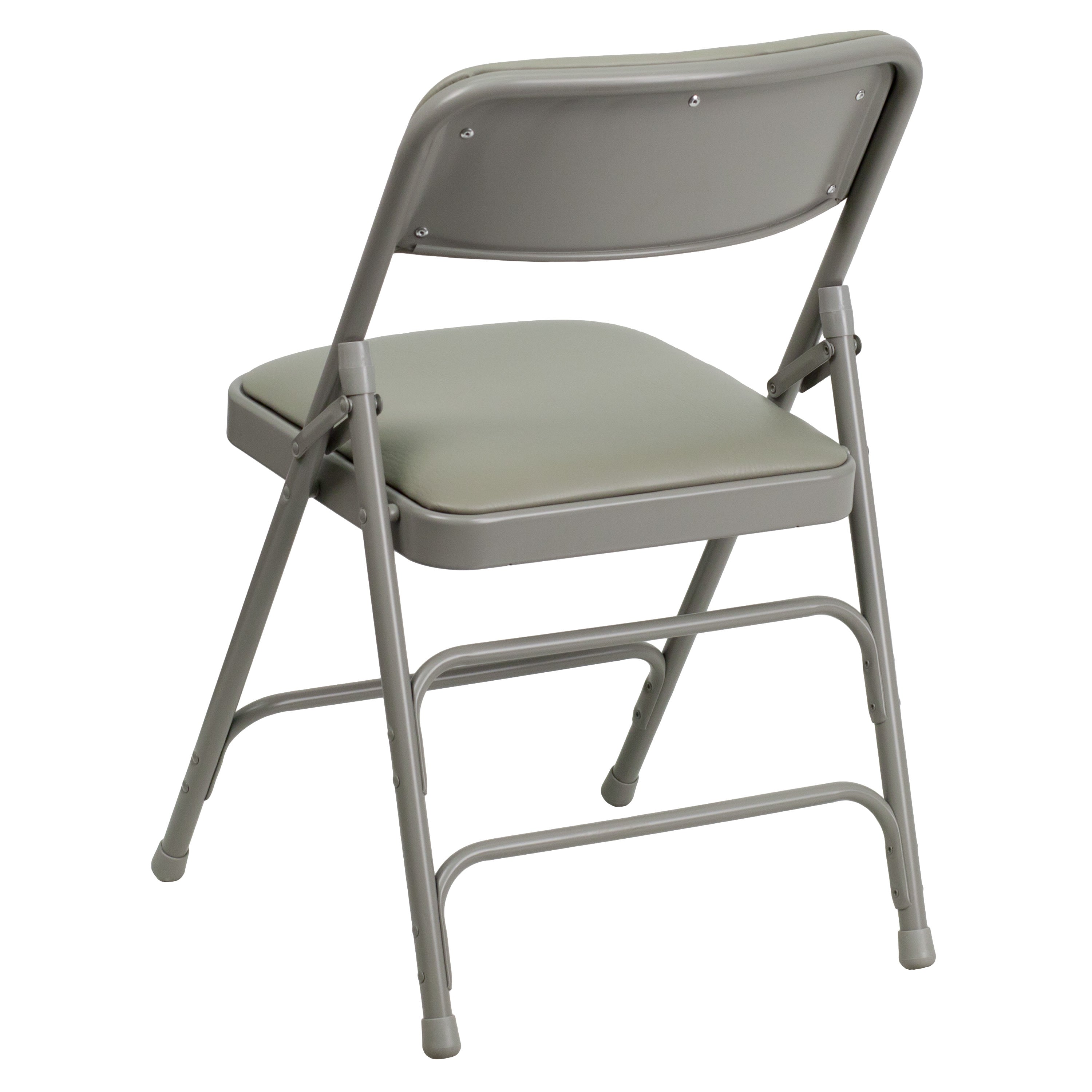 Series Curved Triple Braced & Double Hinged Upholstered Metal Folding Chair